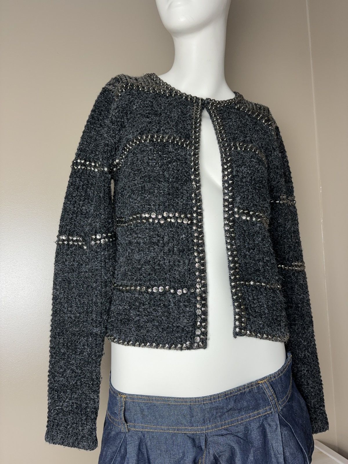 Vintage Archive vintage pullover knit cardigan chainmail Size S / US 4 / IT 40 - 5 Thumbnail