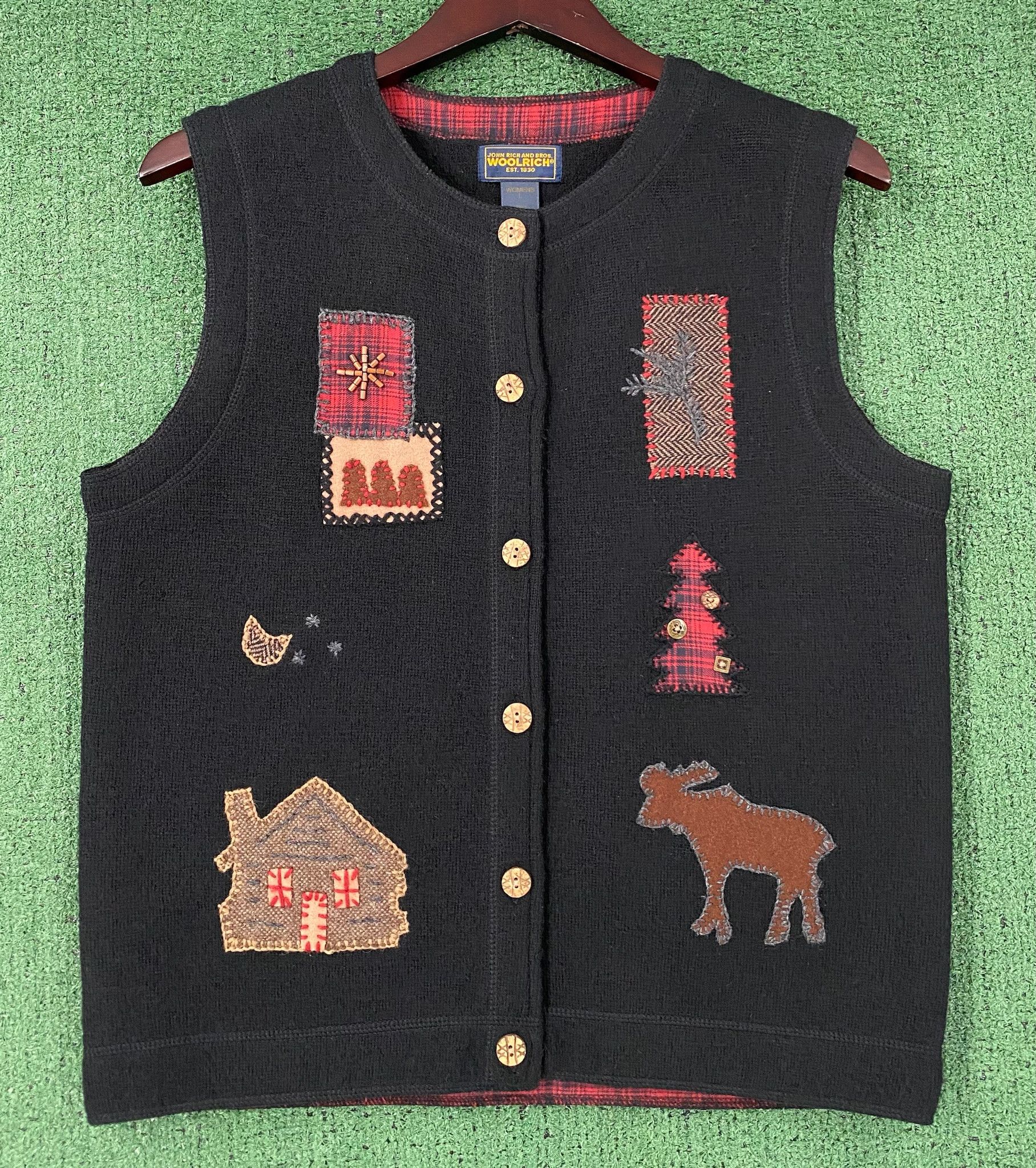 Woolrich Woolen Mills Woolrich 100% Wool Nature Cabin Moose Sweater Vest Medium Size M / US 6-8 / IT 42-44 - 1 Thumbnail