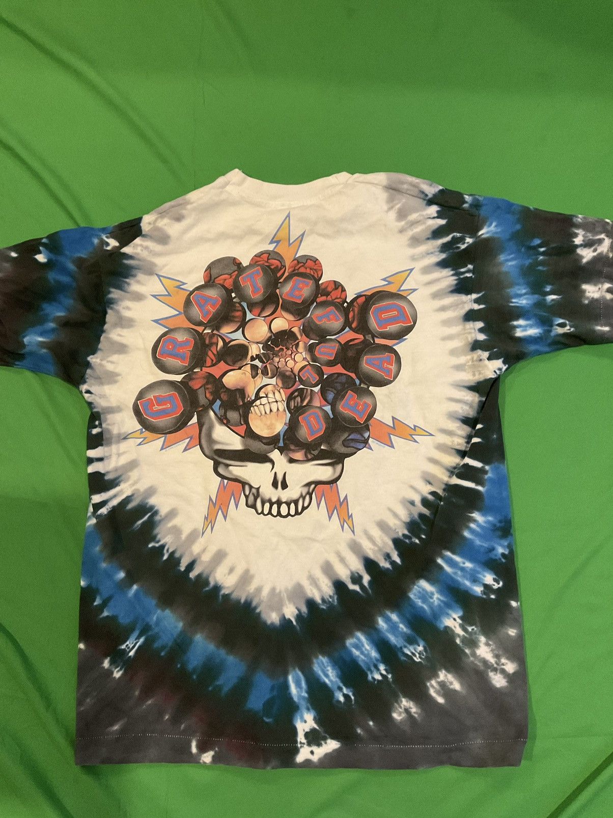Liquid Blue × Vintage Vintage 1994 Grateful Dead Hockey skeleton tie-dye tee Size US XL / EU 56 / 4 - 2 Thumbnail