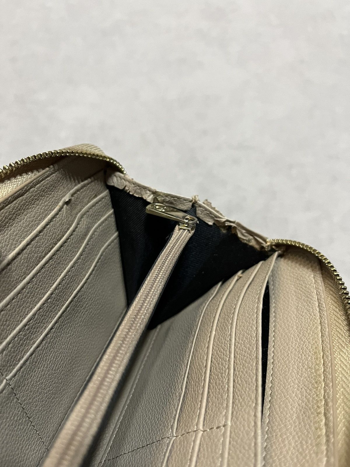 Trussardi Trussardi Womens Beige Leather Wallet Bag Logo Zip Clutch Size ONE SIZE - 18 Thumbnail