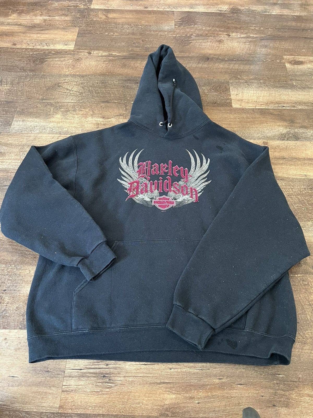 Harley Davidson Women’s Harley Davidson Rhinestone Wings Pullover Hoodie XL Size XL / US 12-14 / IT 48-50 - 1 Thumbnail