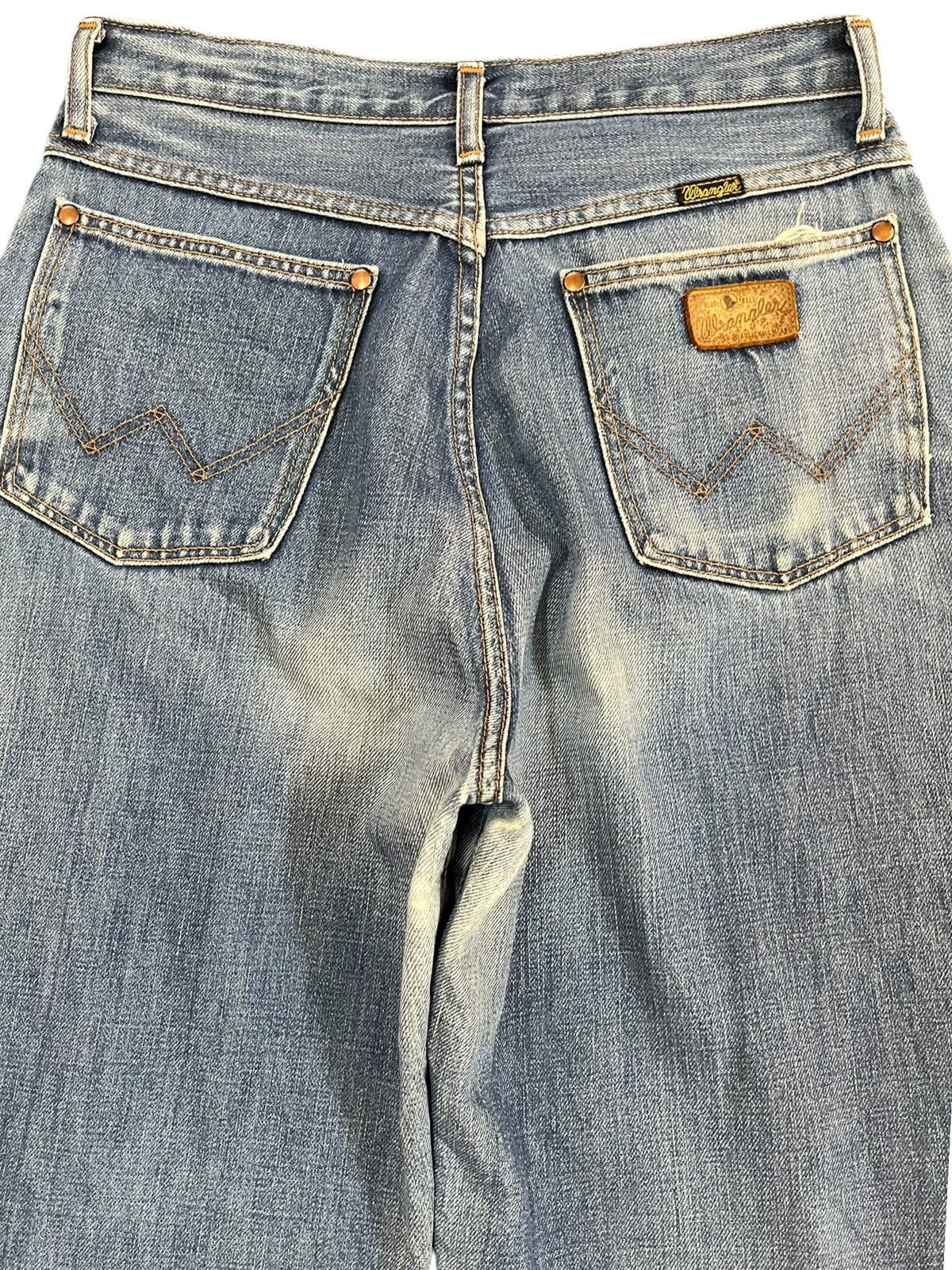 4GSELLER Vintage Wrangler Flare Bell Bottom Mudwash Denim Size US 29 - 6 Thumbnail