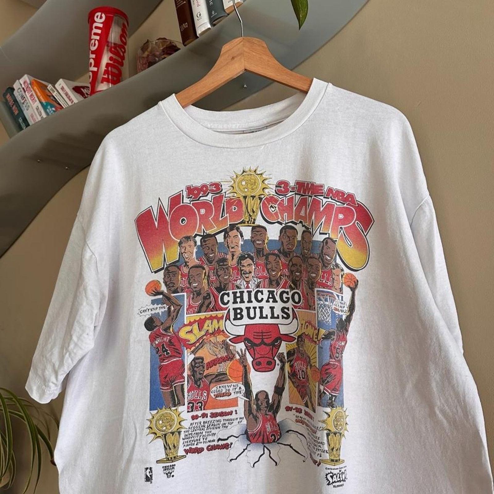 Salem Sportswear × Vintage Vintage 1993 Chicago Bulls Shirt Size US XL / EU 56 / 4 - 2 Thumbnail