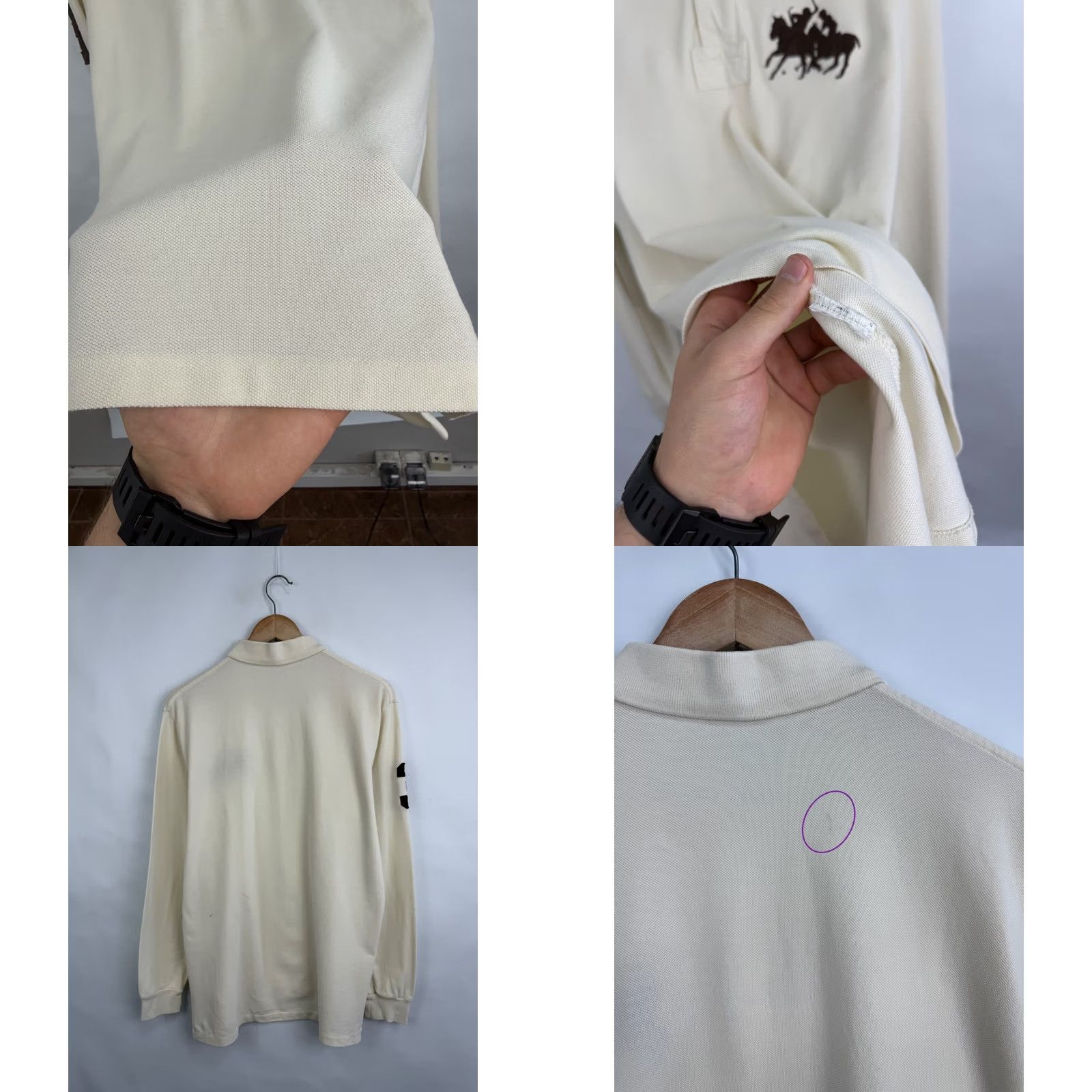 Polo Ralph Lauren VINTAGE Ralph Lauren Polo Long Sleeve Shirt Beige 90s Retro Mens L Size US L / EU 52-54 / 3 - 8 Thumbnail