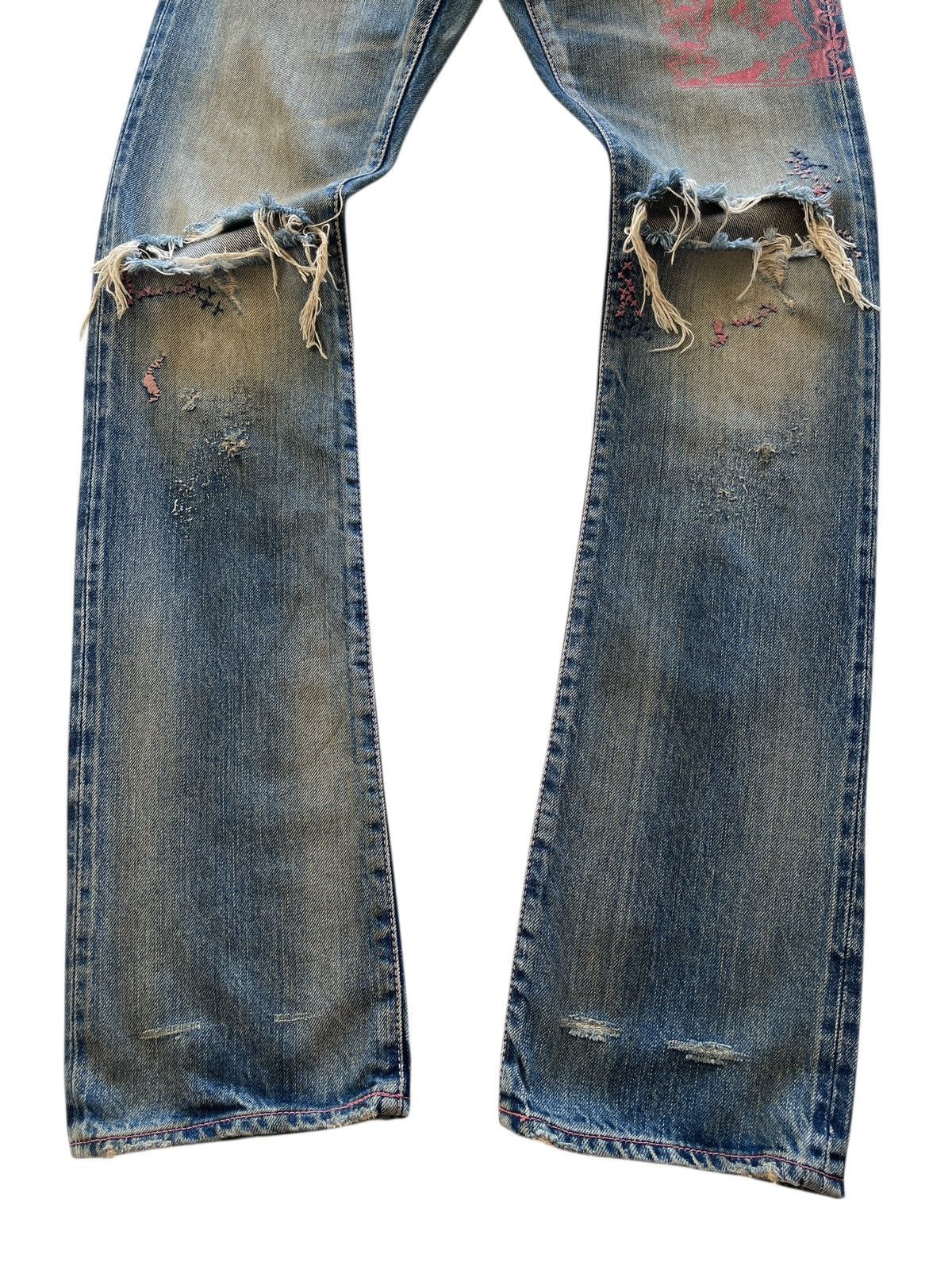 Hysteric Glamour Hysteric Glamour Distressed Rusty Flare Selvedge Denim Size 28" / US 6 / IT 42 - 8 Thumbnail