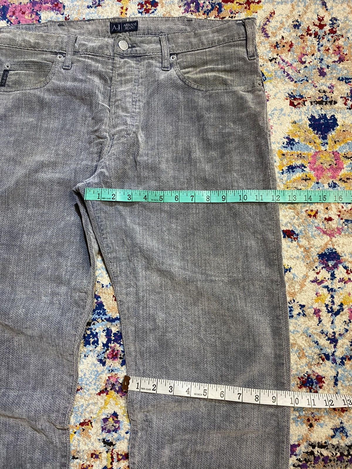 Giorgio Armani Giorgio Armani Fiocchi Snaps Grey Cotton Denim Jeans W36 Size US 36 / EU 52 - 23 Thumbnail