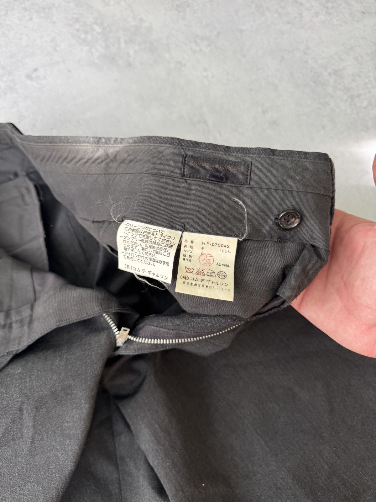 Comme des Garcons VTG 1989 Comme des Garcon Mens Wool Black Trouser Pants Size US 30 / EU 46 - 9 Thumbnail