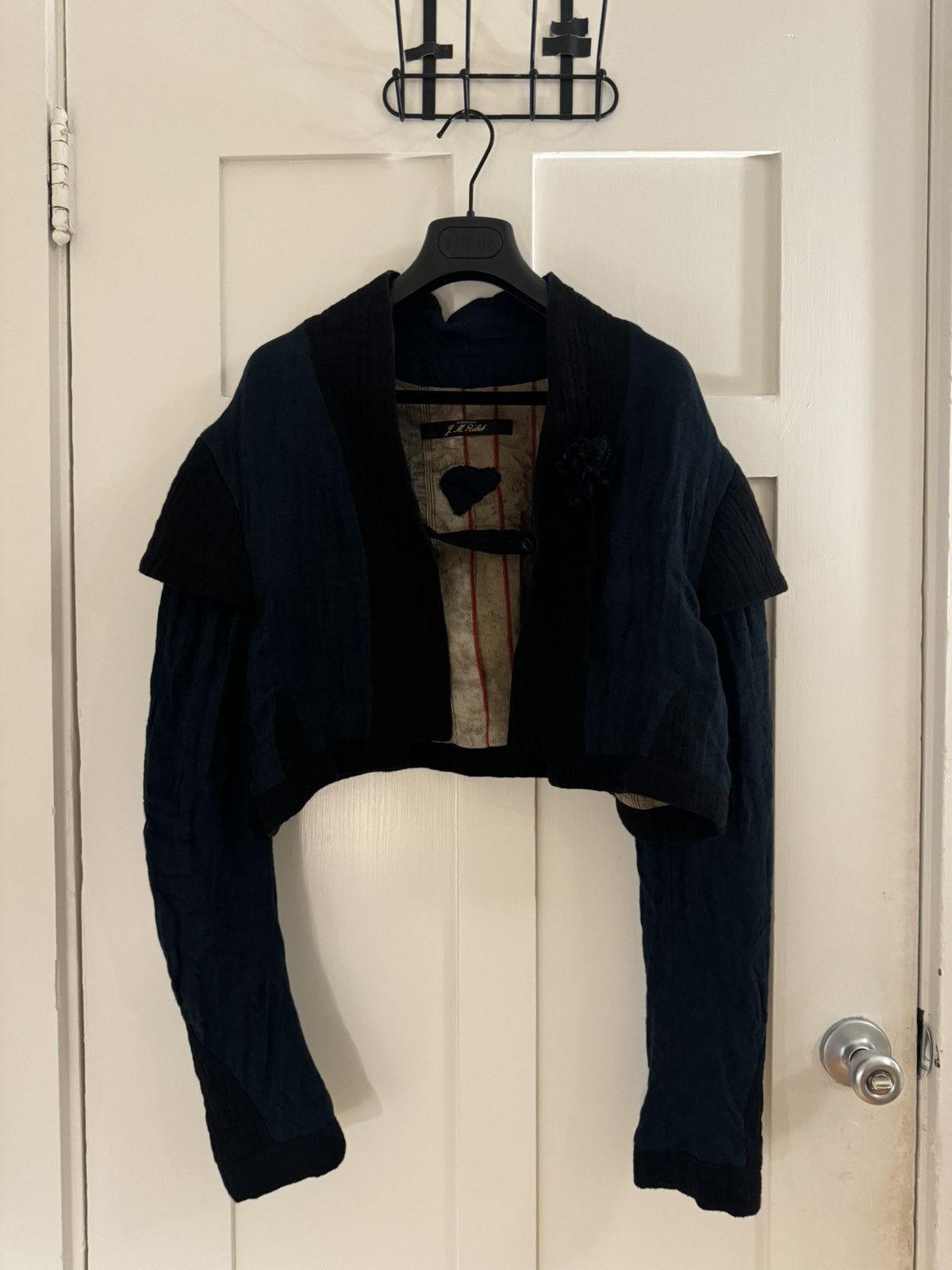 Archivio J.M. Ribot Archivio J.M.Ribot Cropped Floral Wool Jacket Size US M / EU 48-50 / 2 - 1 Thumbnail