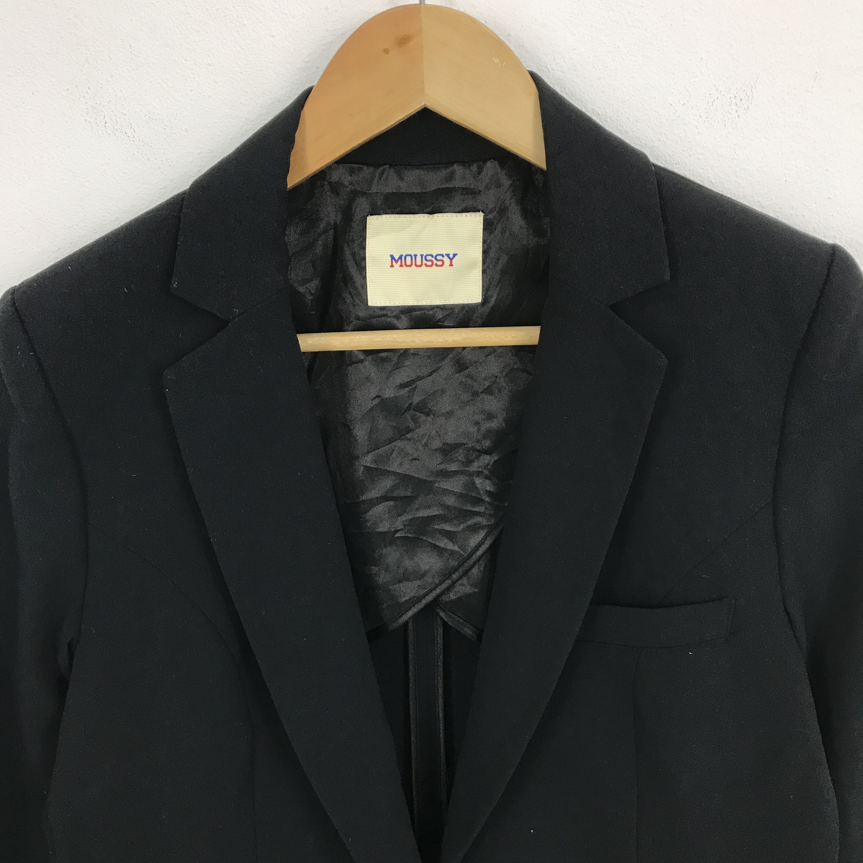 Japanese Brand × MOUSSY Moussy Black blazer coat jacket Size US M / EU 48-50 / 2 - 4 Thumbnail