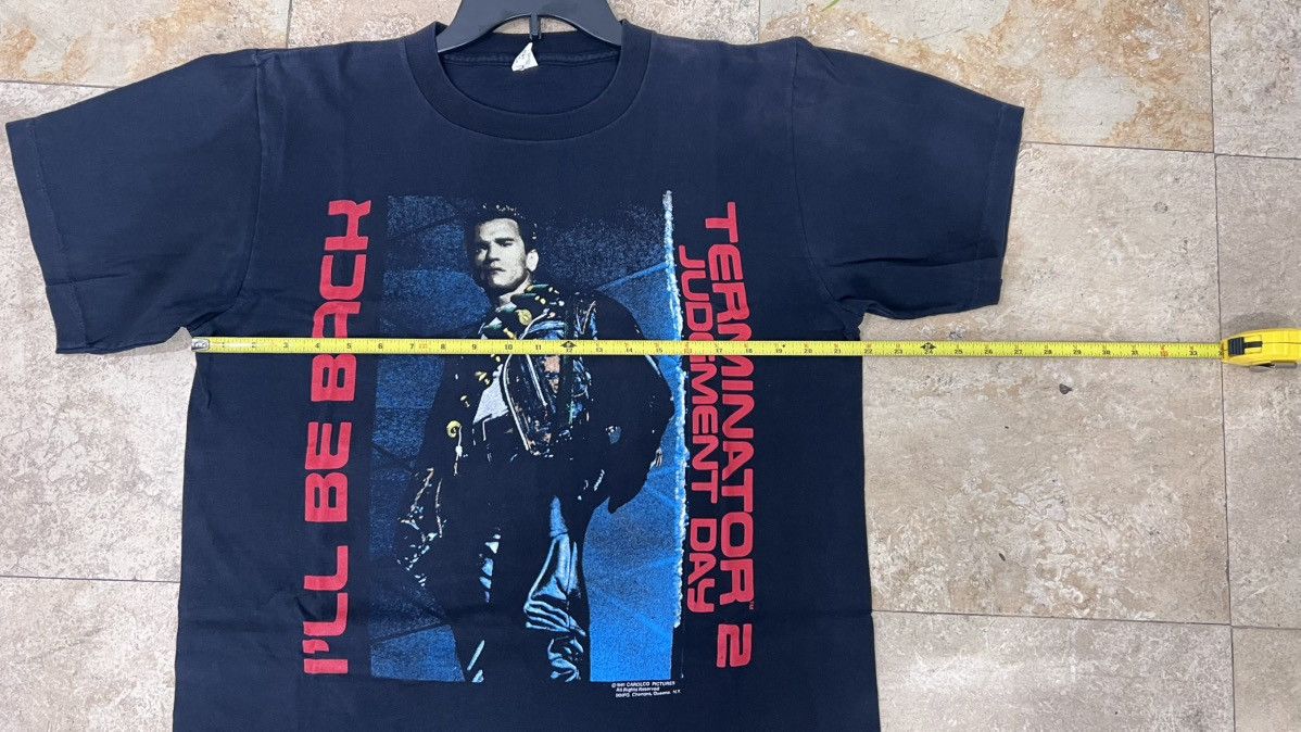 Vintage 1991 TERMINATOR 2 Judgement Day T2 I'll Be Back Tee Sz Large Size US L / EU 52-54 / 3 - 9 Thumbnail