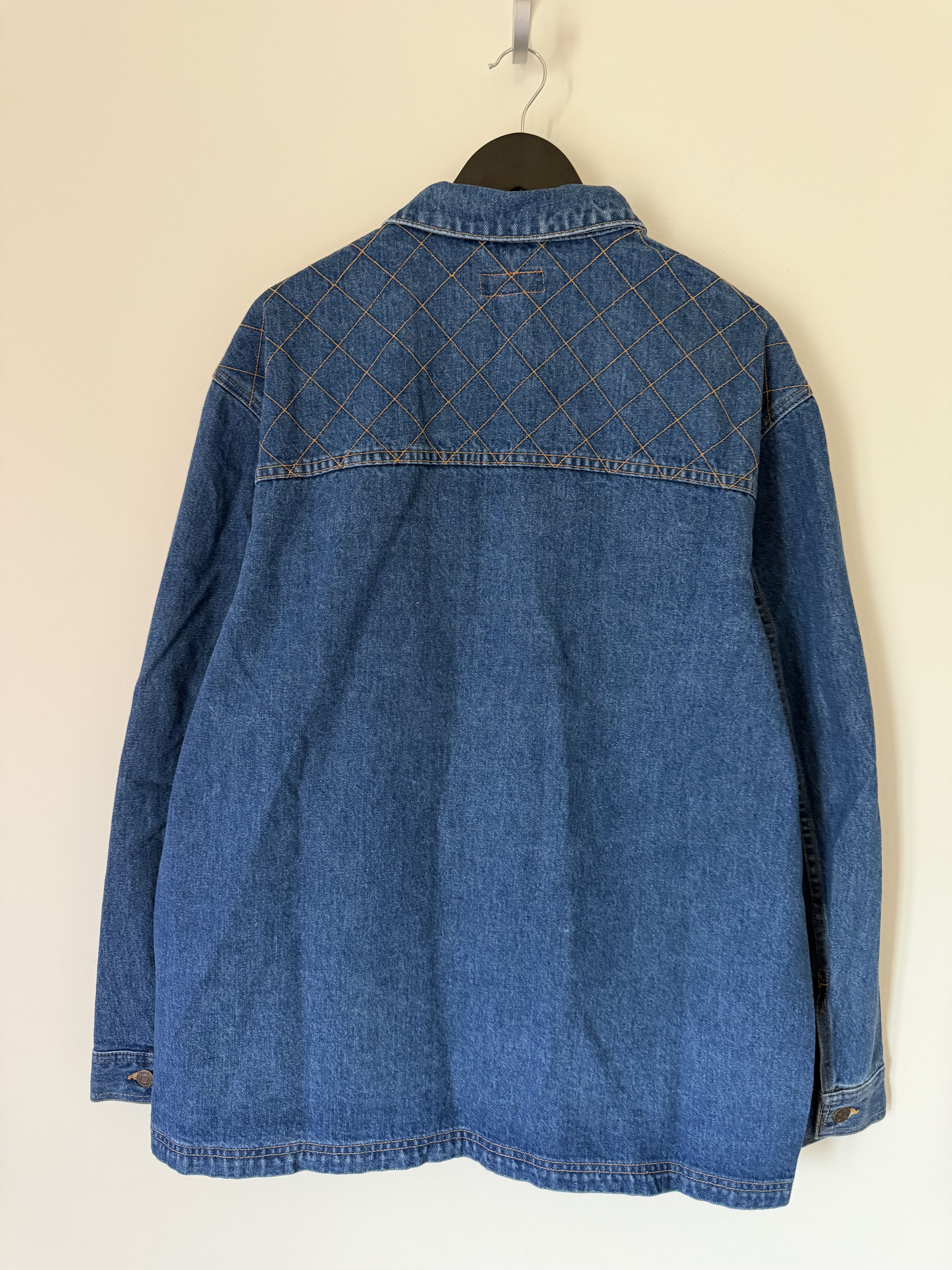 Supreme Supreme Diamond Stitch Denim Chore Coat in Washed Blue Size US XL / EU 56 / 4 - 5 Thumbnail