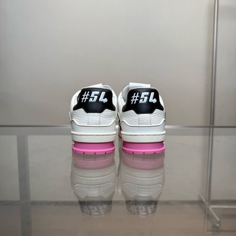 Louis Vuitton Louis Vuitton Trainer Low Top Sneakers in Pink -2505 Size US 7 / IT 37 - 4 Thumbnail