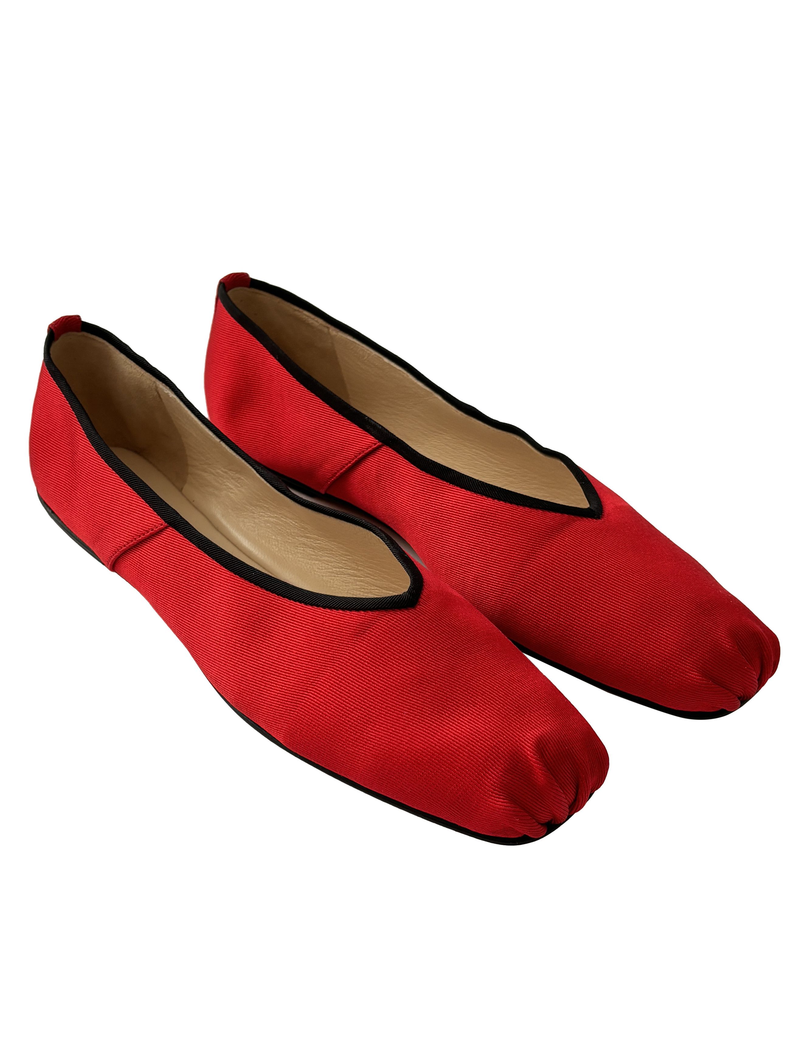 The Row ⚡️QUICK SALE⚡️The Row Red Satin Ballet Flats Size US 5.5 / IT 35.5 - 1 Thumbnail