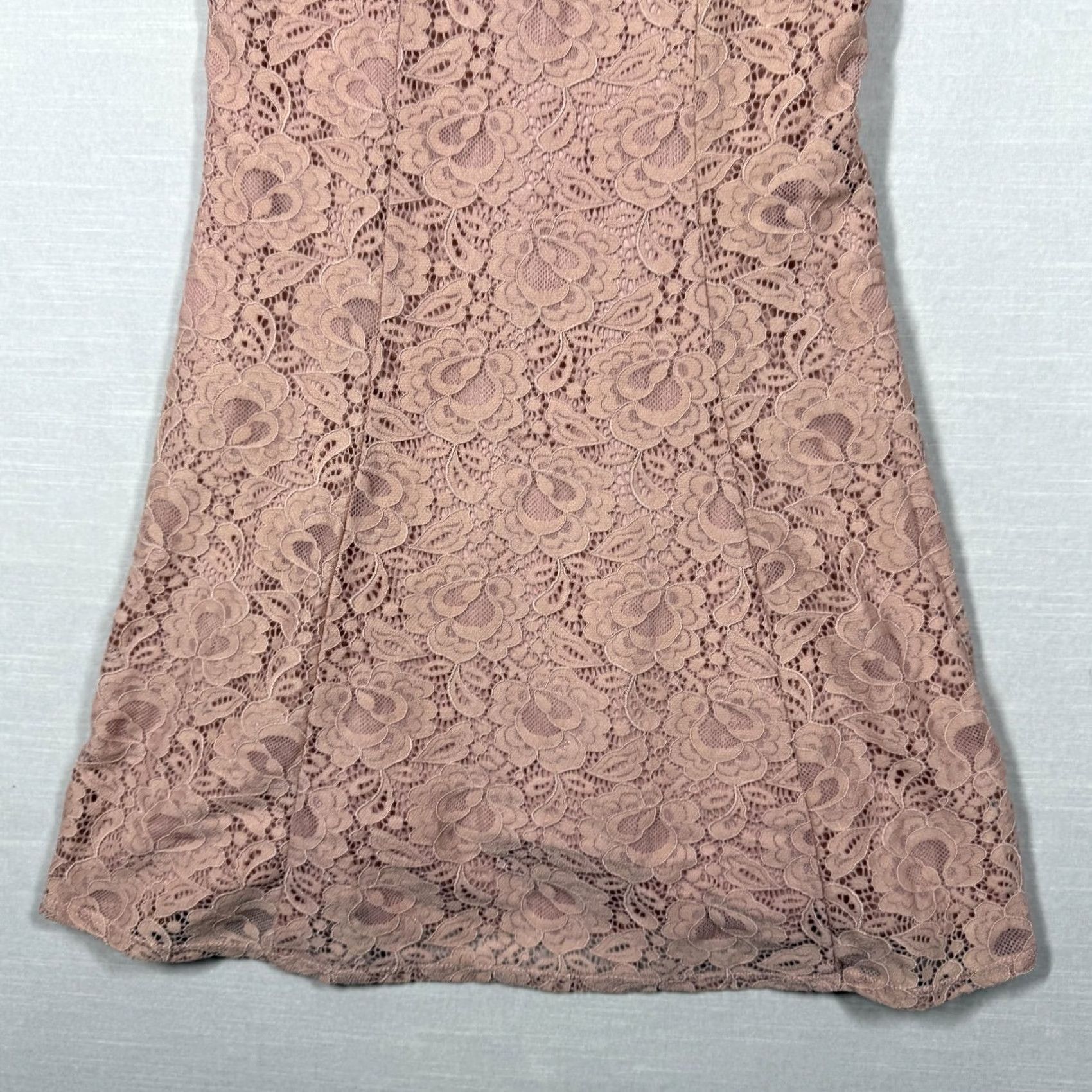 Vintage Speechless Dress Womens M Pink Lace Romantic Bow Pockets Mini Spring Easter Size M / US 6-8 / IT 42-44 - 4 Thumbnail