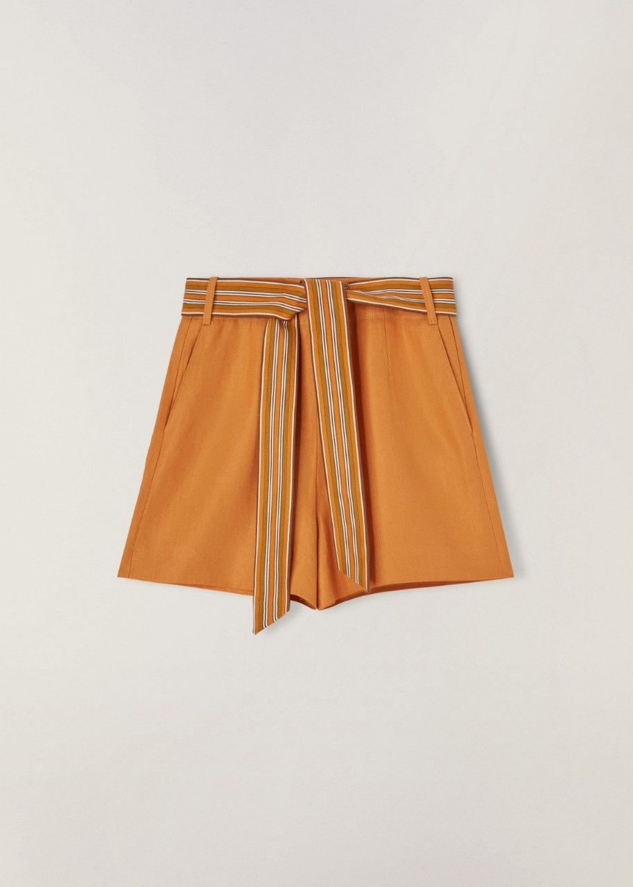 image of Loro Piana O1Srvl11E0424 Shorts In Mustard, Women's (Size 26)