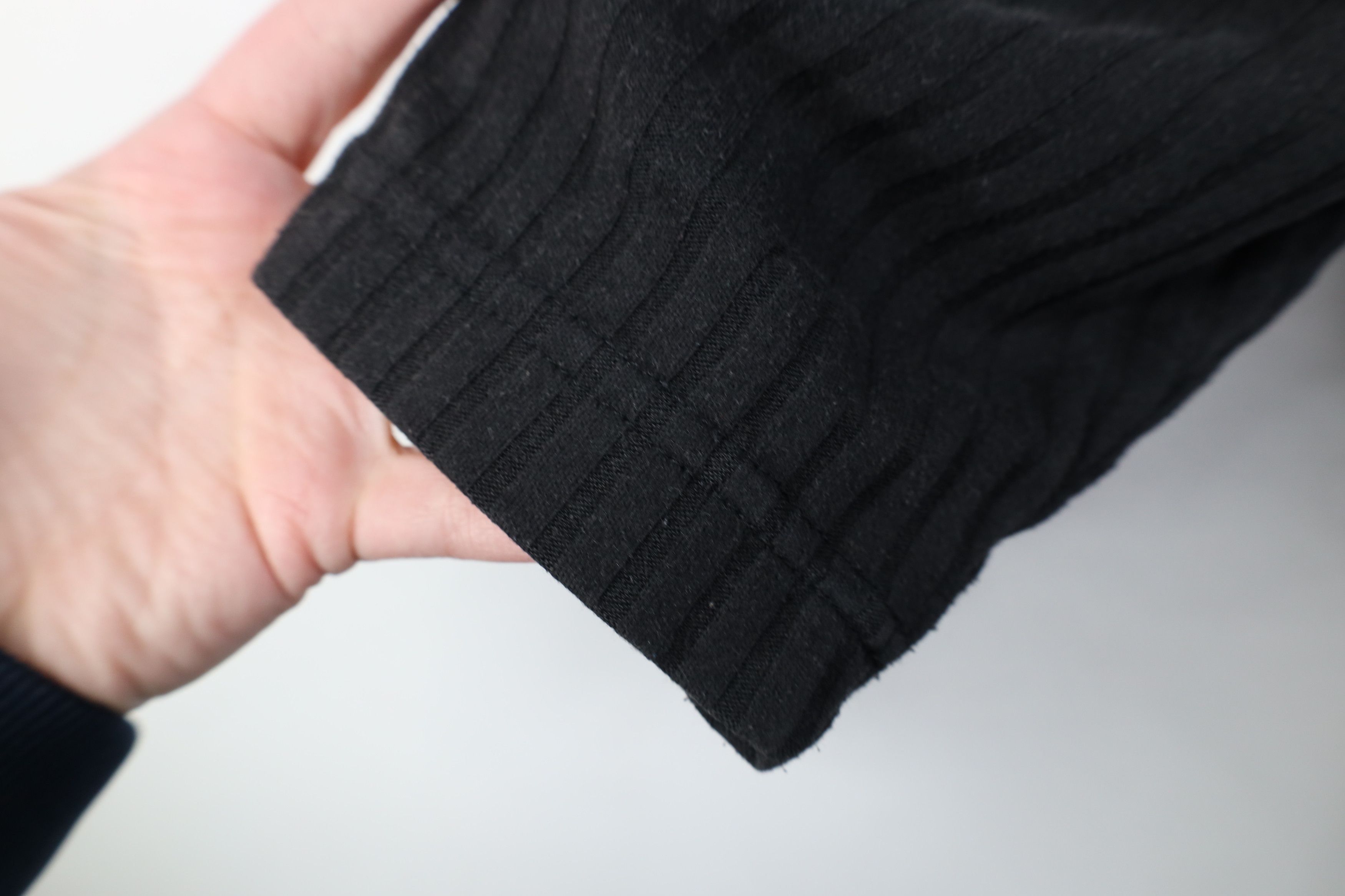 Vintage Vintage 90s Streetwear Ribbed Henley Tunic T-Shirt Black Size 3XL / US 20-22 - 8 Thumbnail