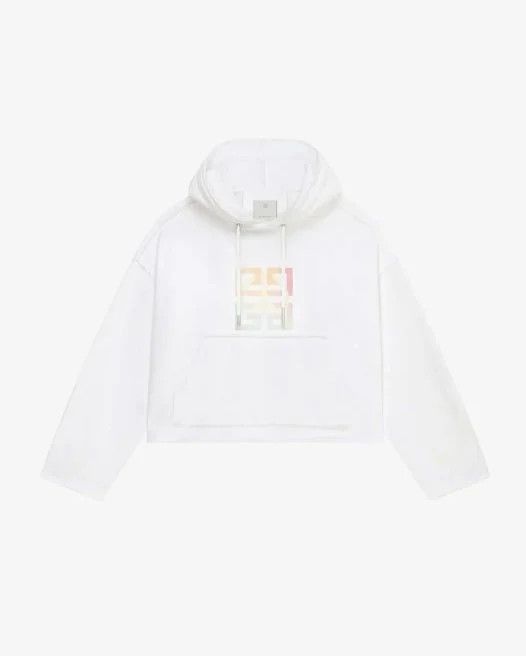 o1srvl11e0625 4G Peace Logo Hoodie in White