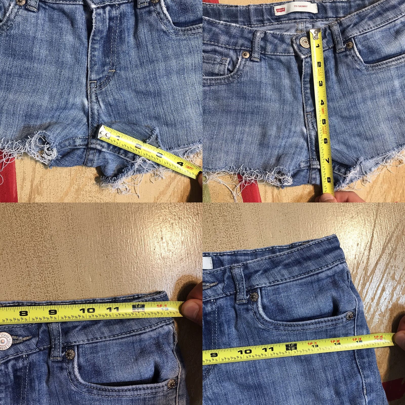 Levi's Levi's Shorts Women Slim Cut-Off Light Blue Denim 2 Inseam 26 Inseam 5-Pocket Zip Button Logo Size 26" / US 2 / IT 38 - 8 Thumbnail