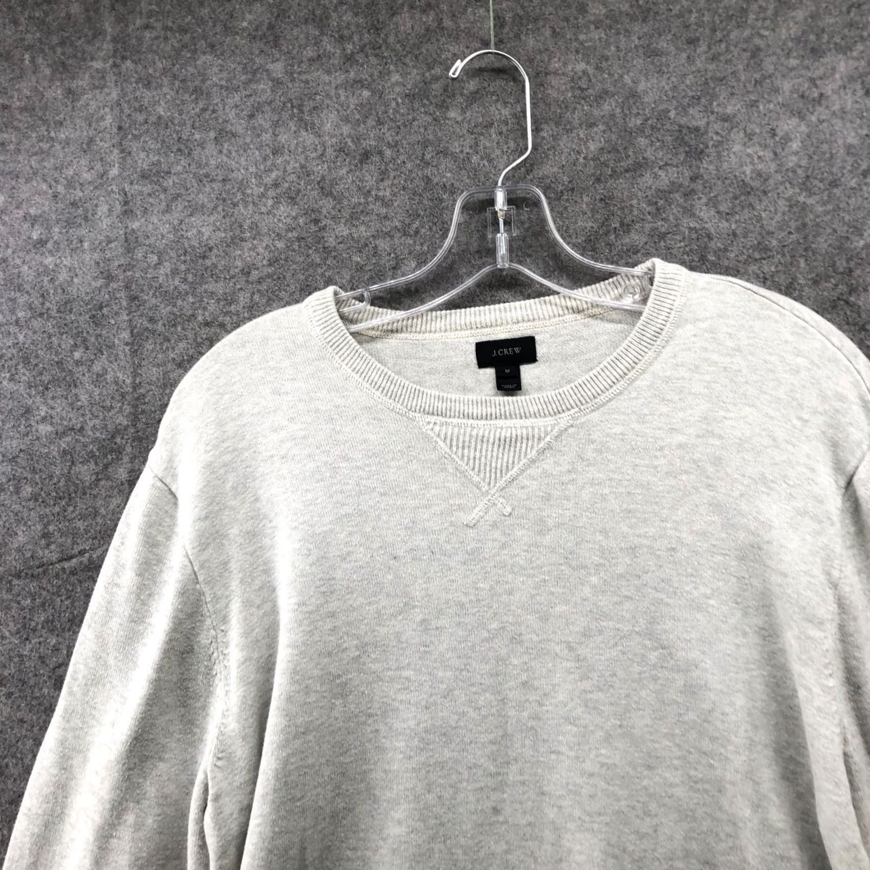 J.Crew J. Crew Crewneck Sweater Mens M Cotton Light Gray Pullover Knit Size US M / EU 48-50 / 2 - 3 Thumbnail