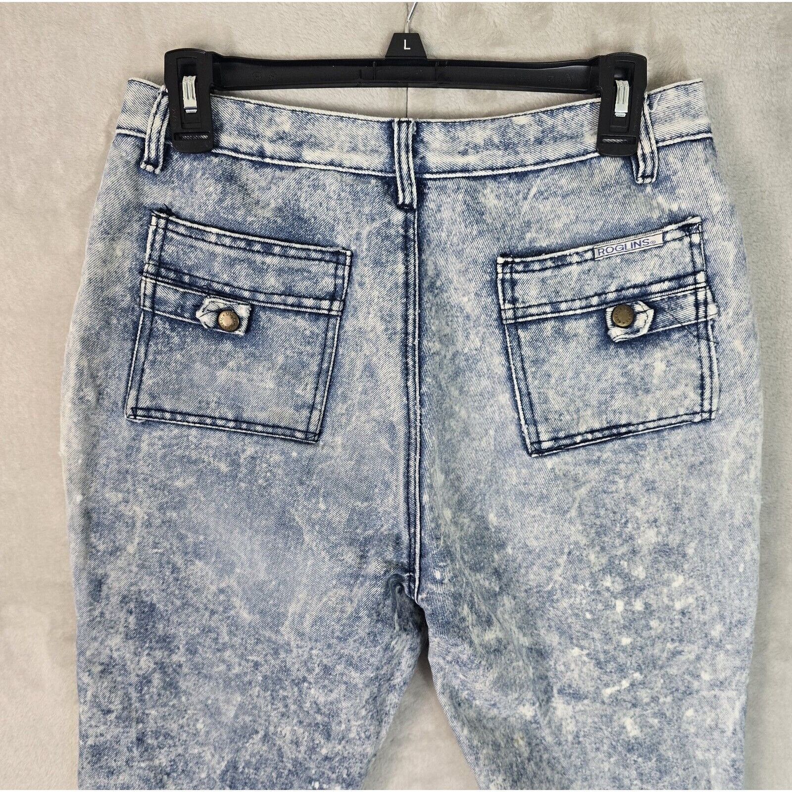 Vintage Vintage Roglins Acid Wash Blue Jeans Womens Size 33S (30x29) Size 30" / US 8 / IT 44 - 9 Thumbnail