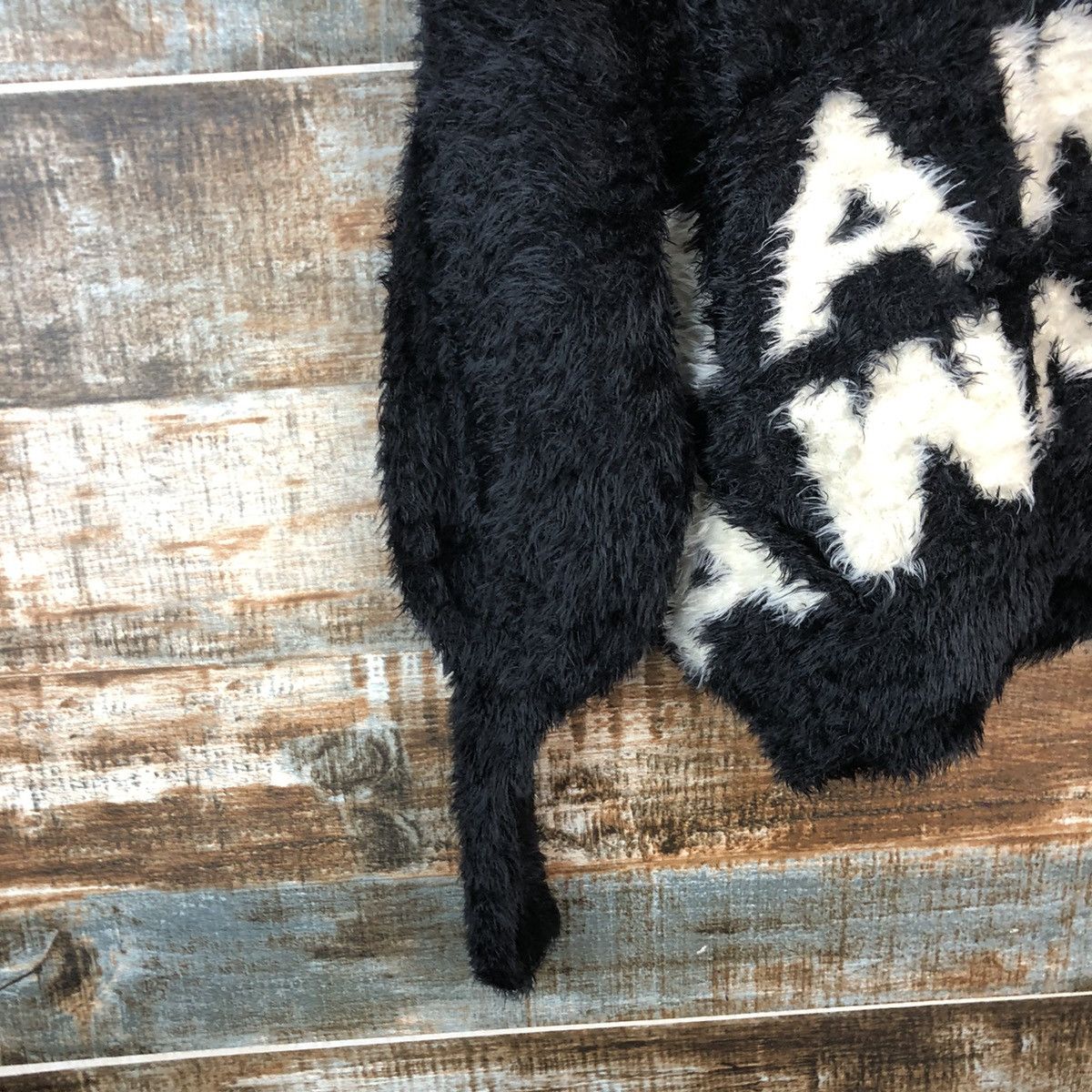 Homespun Knitwear DLL One Spot Black Mohair shaggy fur Knitwear #C076 Size M / US 6-8 / IT 42-44 - 15 Thumbnail