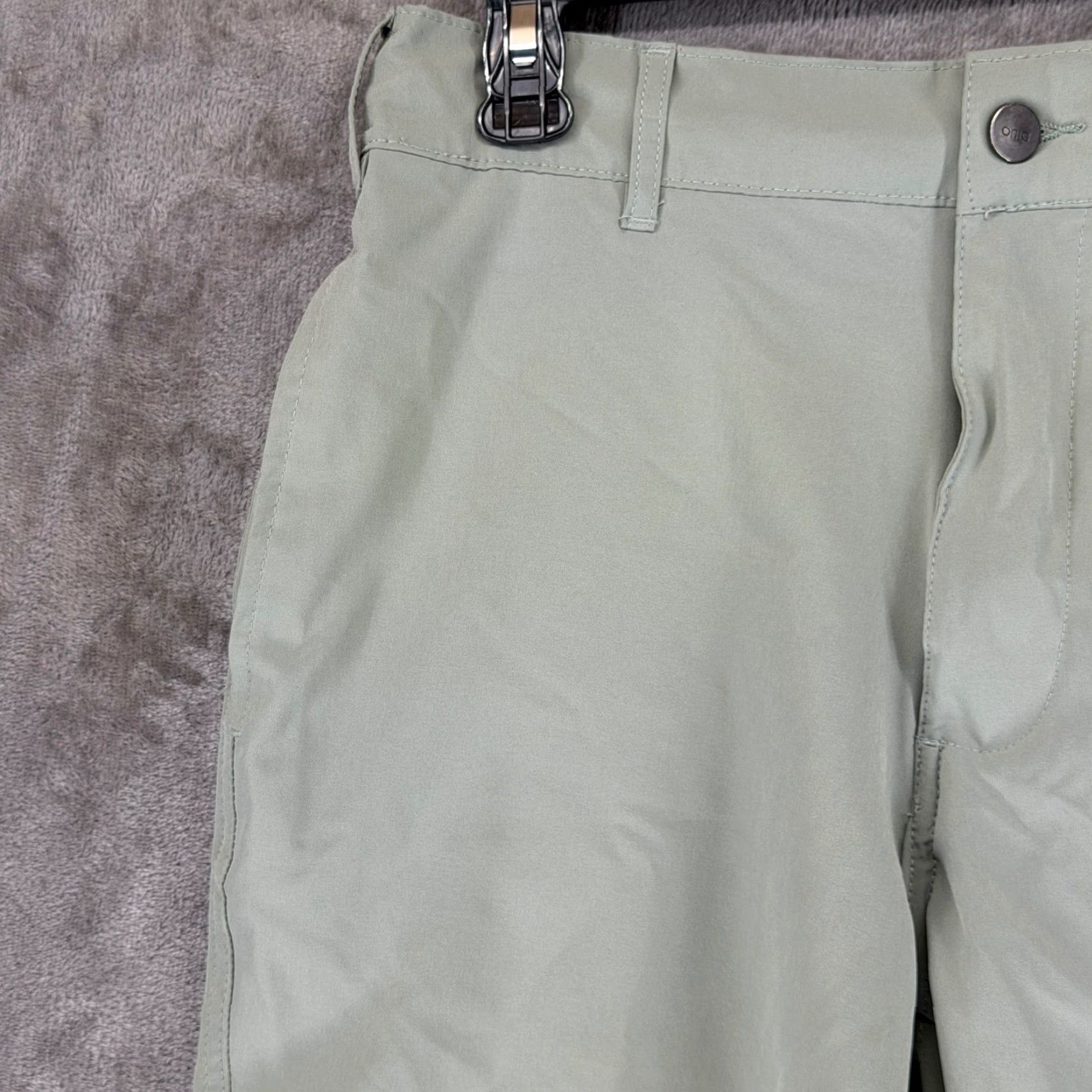 Onia Onia Mens Sage Green Hybrid Shorts Size S Inseam 5in Quick Dry Stretch Beach Casual Travel Size US 30 / EU 46 - 3 Thumbnail
