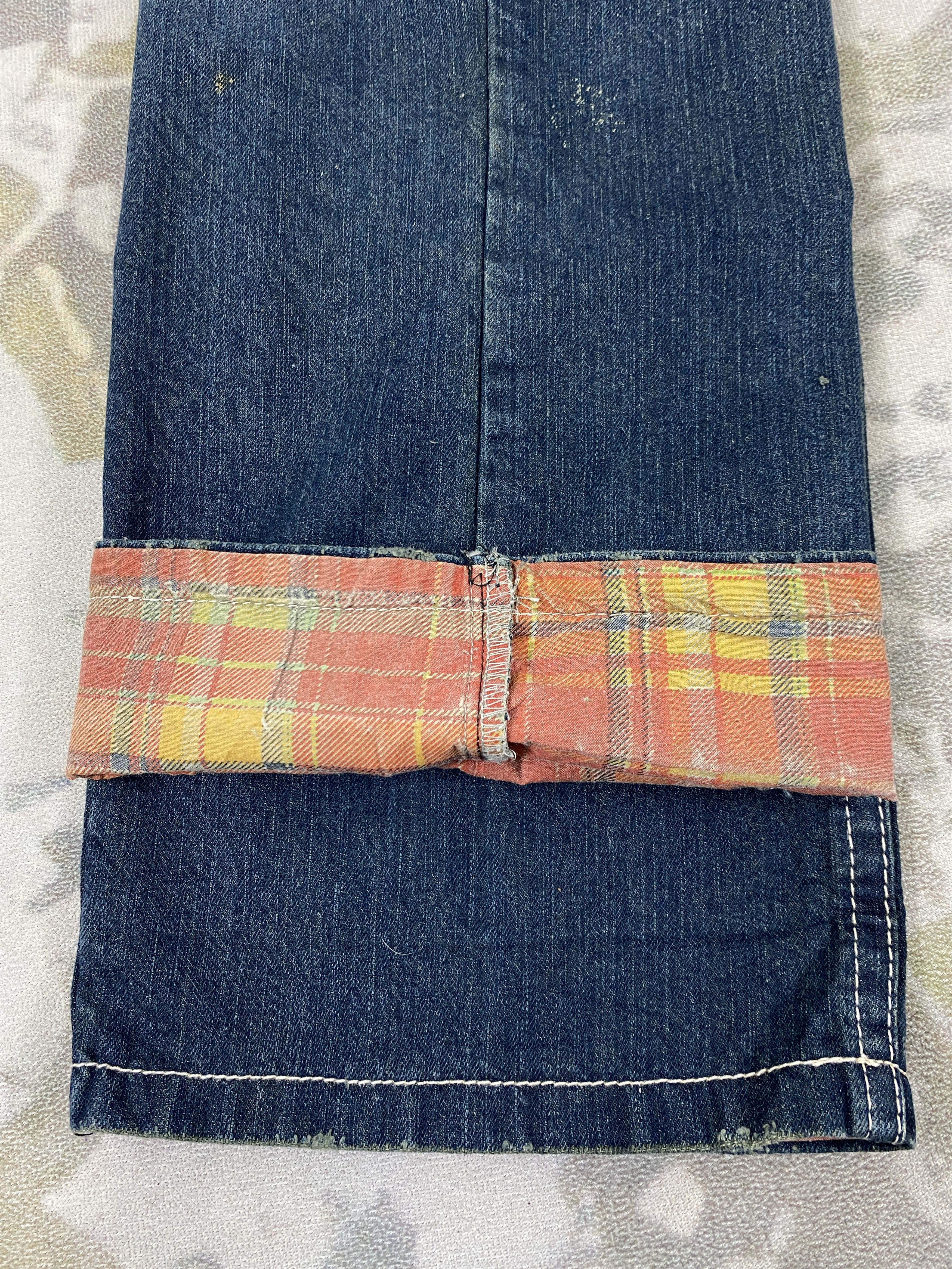 Japanese Brand Vintage Blue Moon Blue Custom patches Jeans 35x30.5- JN3934 Size US 35 - 12 Thumbnail