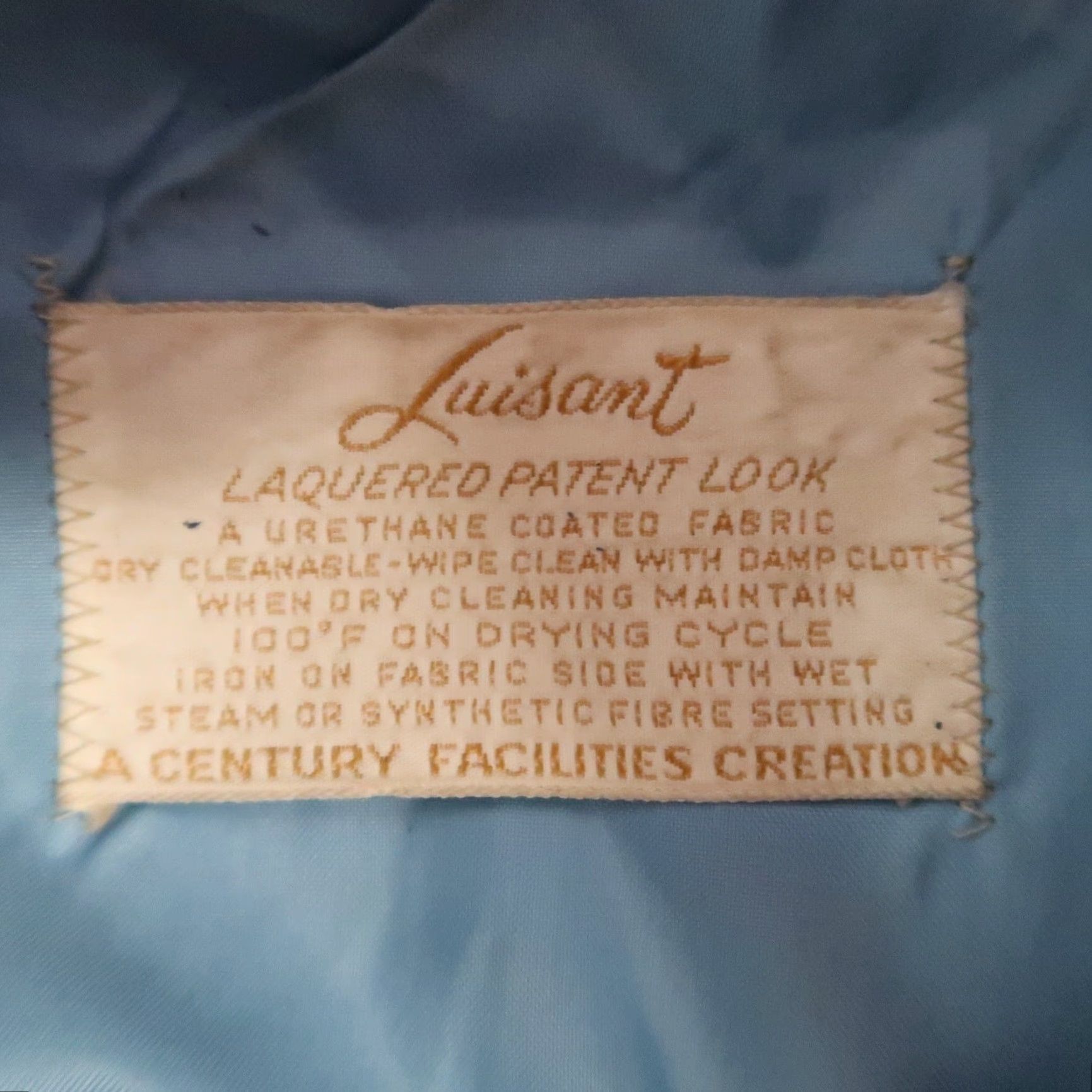 Vintage VINTAGE Luisant Faux Patent Leather Mid Length Jacket S Navy Blue Womens Bohemian 80s 70s Fashion Size S / US 4 / IT 40 - 7 Thumbnail