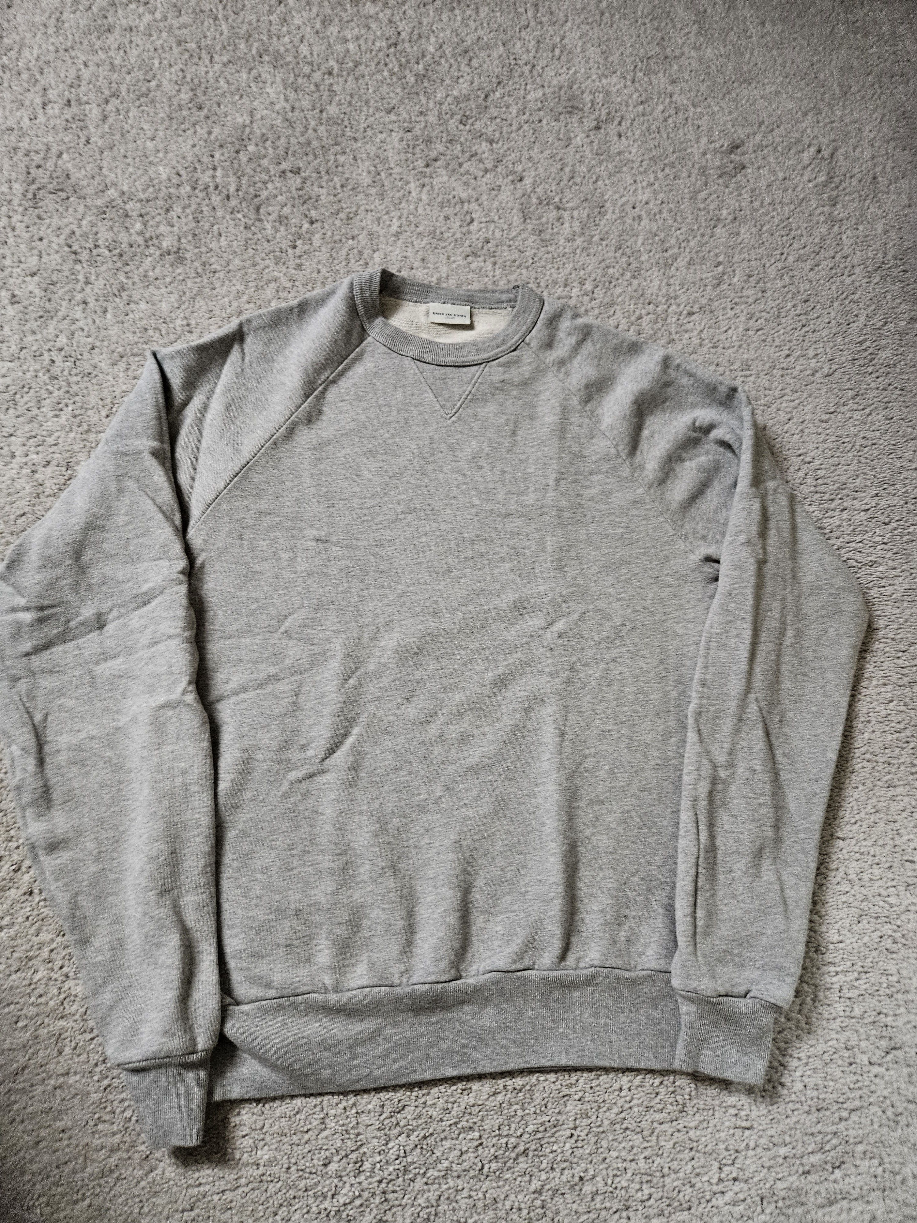 image of Dries Van Noten Grey Raglan Sweatshirt, Men's (Size Small)