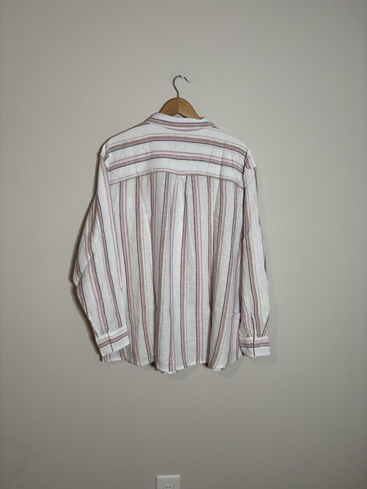 Gap Gap Linen Blend Striped Button Up Shirt XXL NWT Size US XXL / EU 58 / 5 - 5 Thumbnail