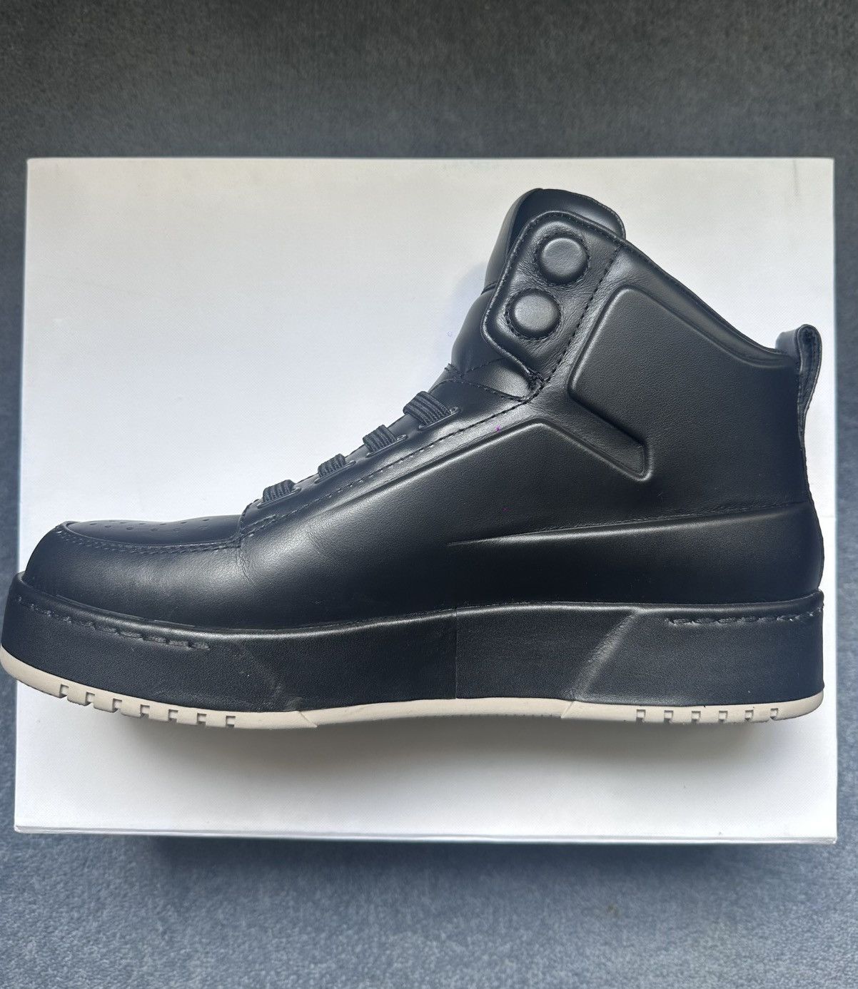 3.1 Phillip Lim 3.1 Phillip Lim High Top Calfskin Leather Sneakers Size US 10.5 / EU 43-44 - 6 Thumbnail
