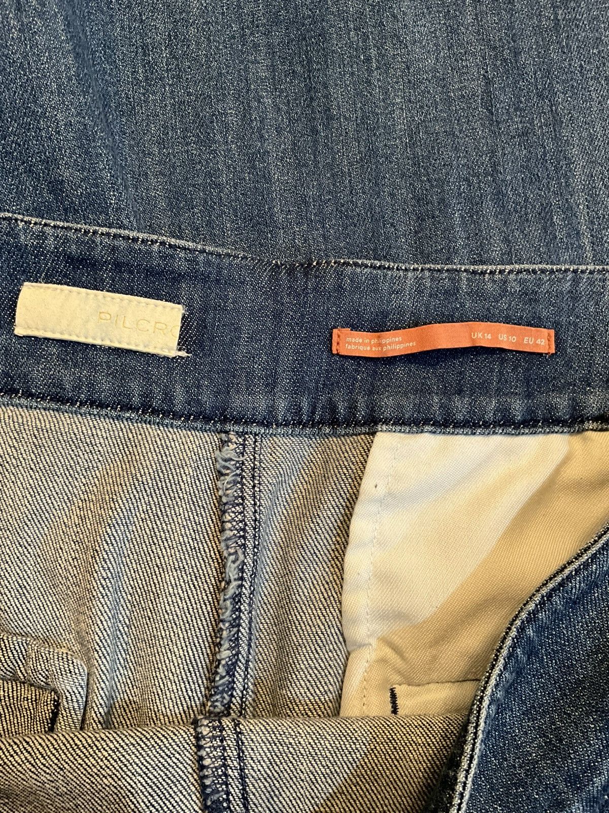 Anthropologie Anthropologie Pilcro And The Letterpress Wide-Leg Blue Jeans Size 32" / US 10 / IT 46 - 9 Thumbnail