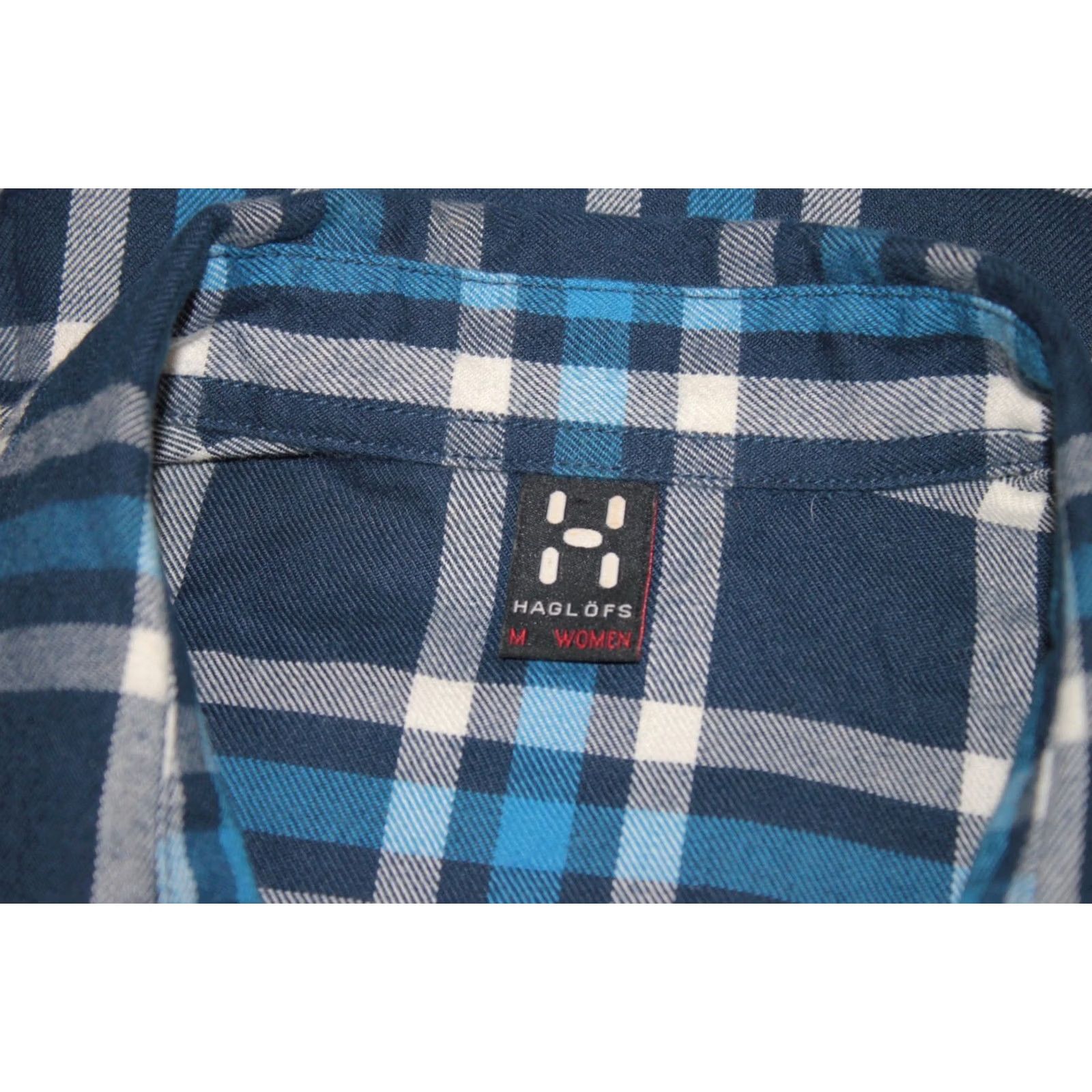 Vintage Haglofs womens long sleeve blue check shirt Size M Size M / US 6-8 / IT 42-44 - 6 Thumbnail