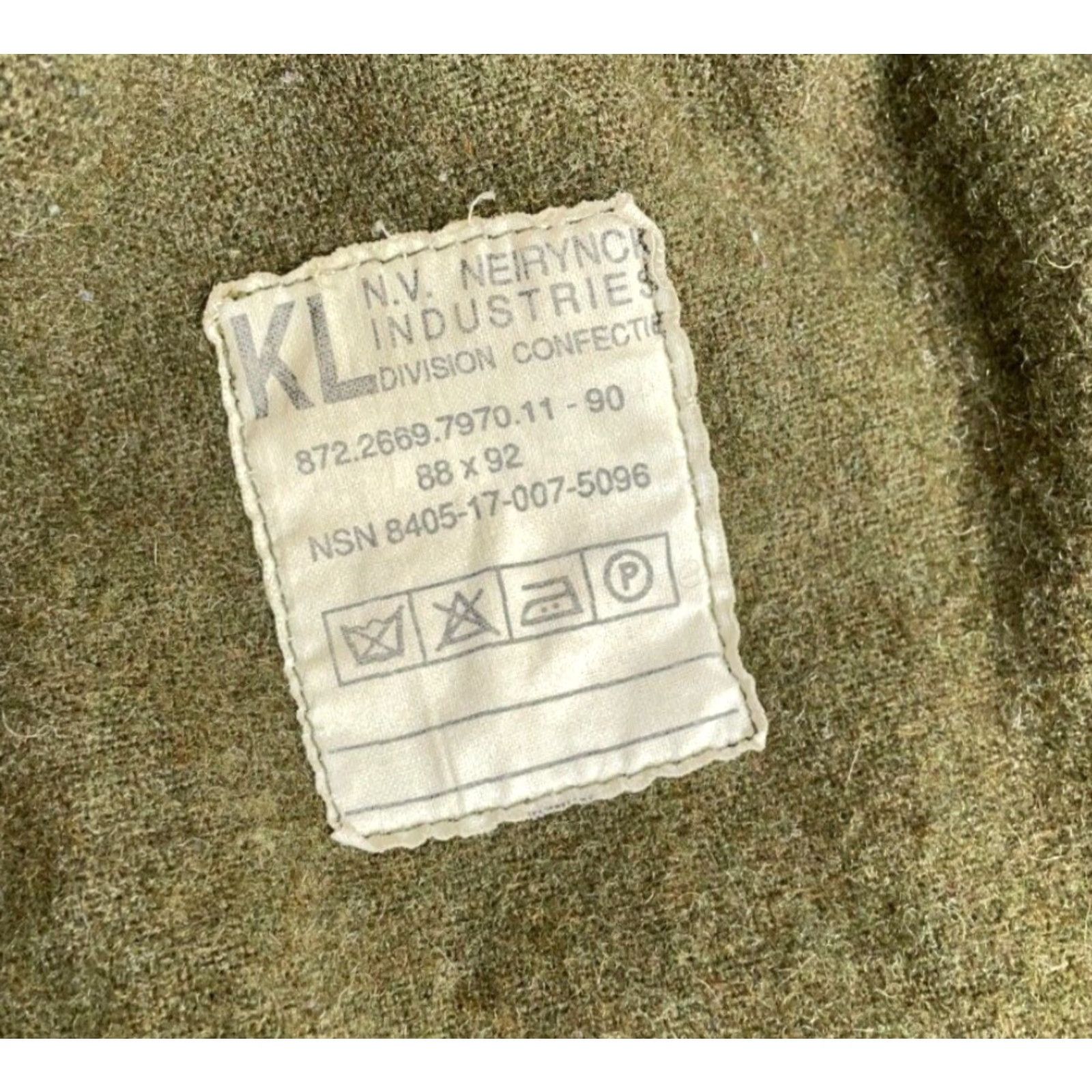 Olive VTG Dutch Military Field Jacket Mens Medium Olive Green + Wool Liner Seyntex Size US L / EU 52-54 / 3 - 4 Thumbnail