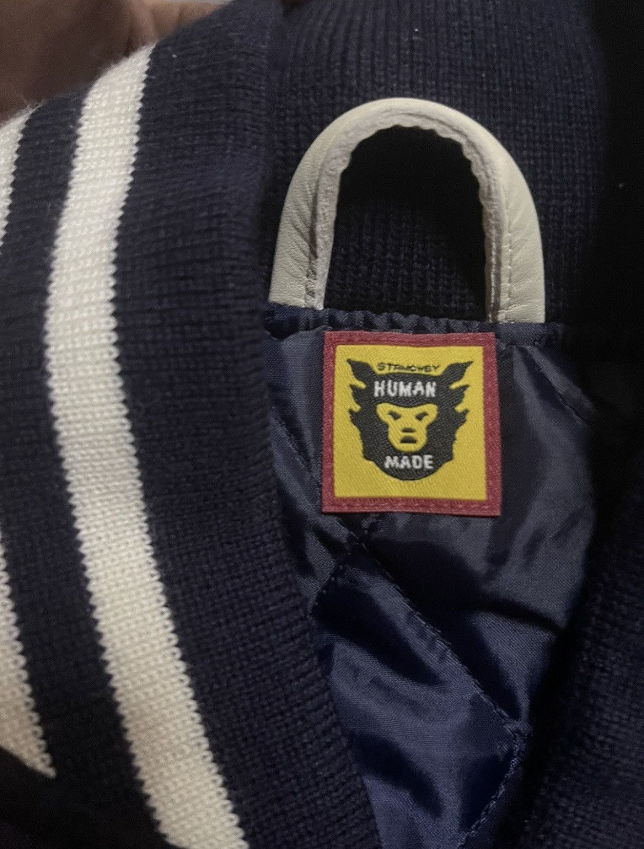 Human Made × Kaws Human Made x Kaws varsity jacket navy blue Size US L / EU 52-54 / 3 - 4 Thumbnail