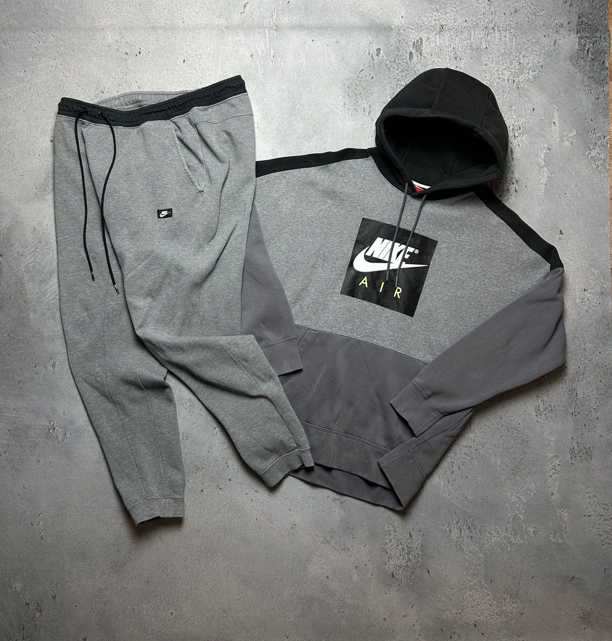 Nike Grey Nike AIR Cotton Fleece Suit Oversize Drill Track Suit Size US XL / EU 56 / 4 - 7 Thumbnail