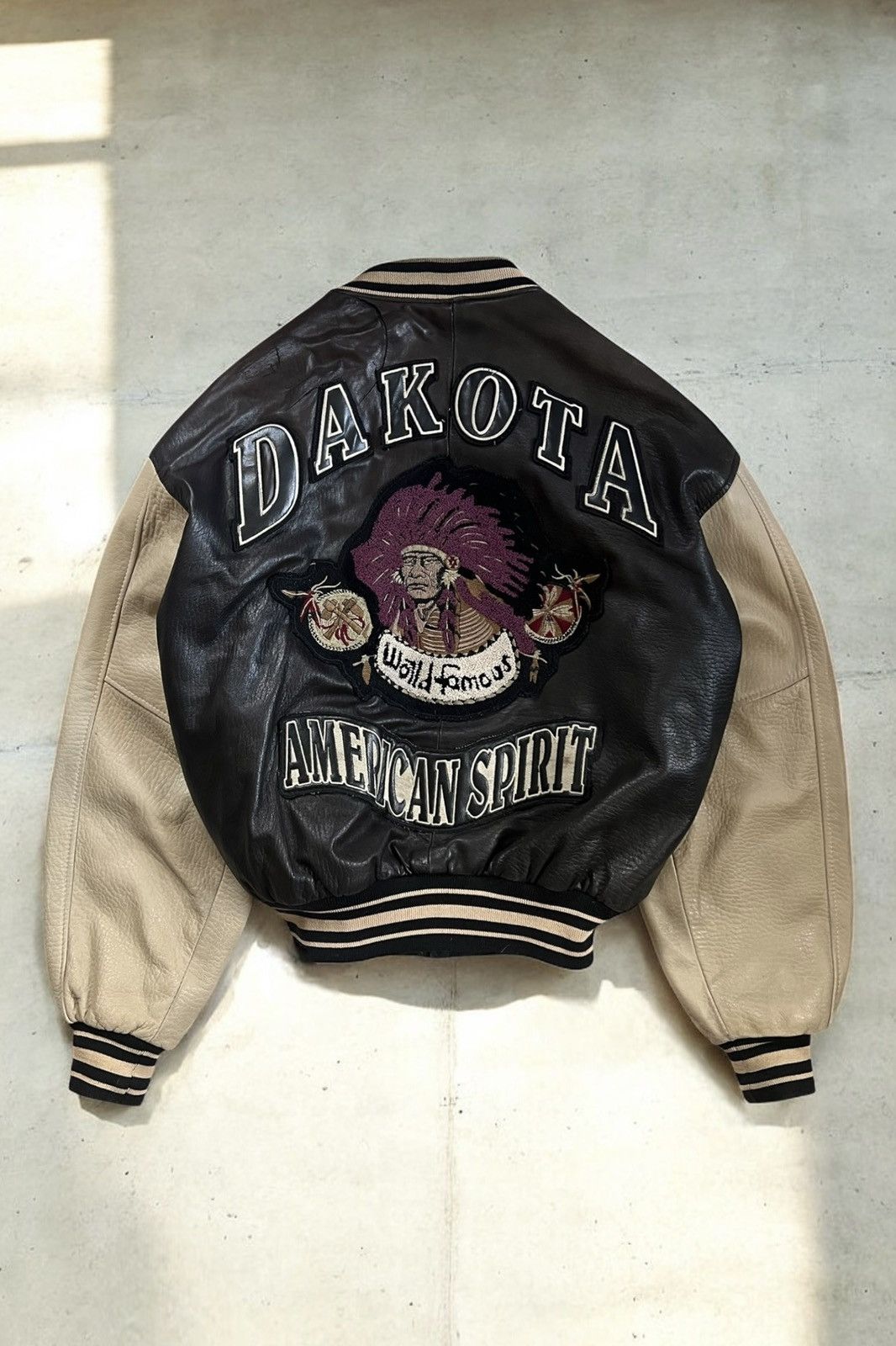 Genuine Leather × Vintage Dakota Vintage 90’s leather bomber jacket usa Size US L / EU 52-54 / 3 - 1 Thumbnail