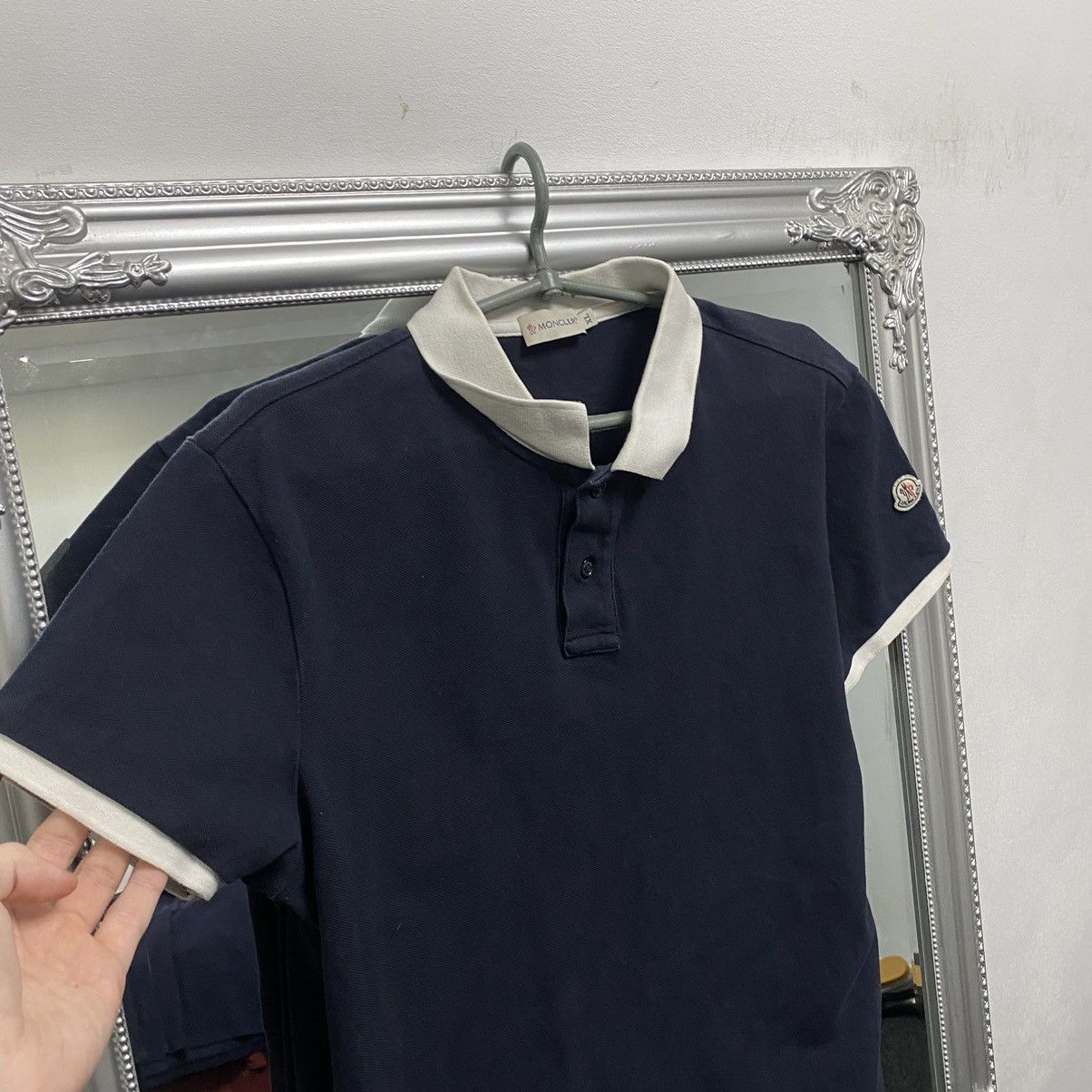Moncler Moncler Polo Shirt Shoulders Logo Size US XL / EU 56 / 4 - 4 Thumbnail