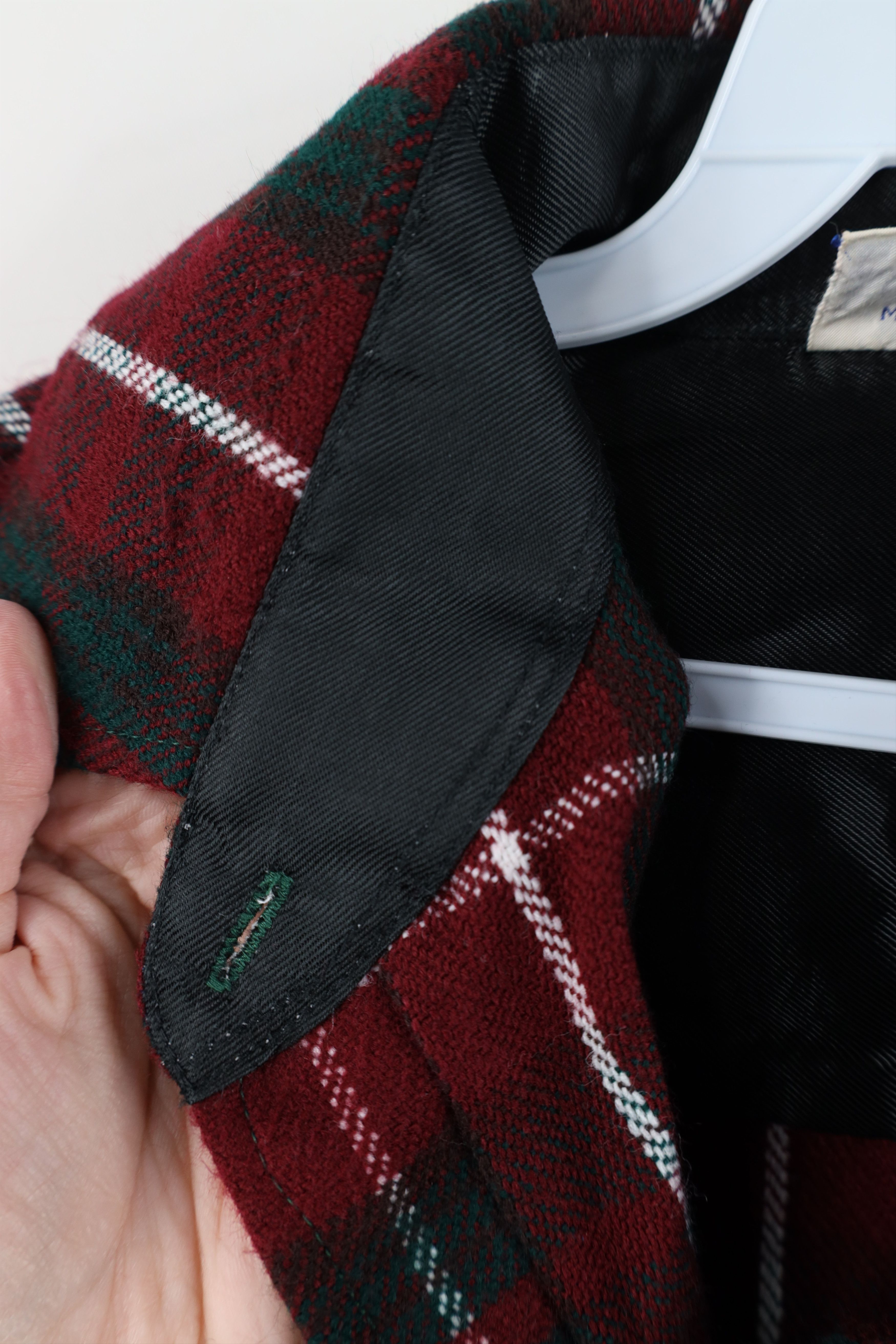 Vintage Vintage 70s Streetwear Knit Collared Button Shirt Plaid Size XS / US 0-2 / IT 36-38 - 7 Thumbnail