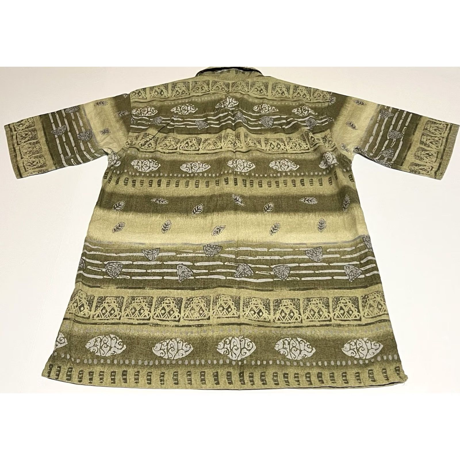 Vintage VINTAGE St. John's Bay Shirt Short Sleeve Button Linen Blend Brown Tribal Mens S Size US S / EU 44-46 / 1 - 3 Thumbnail