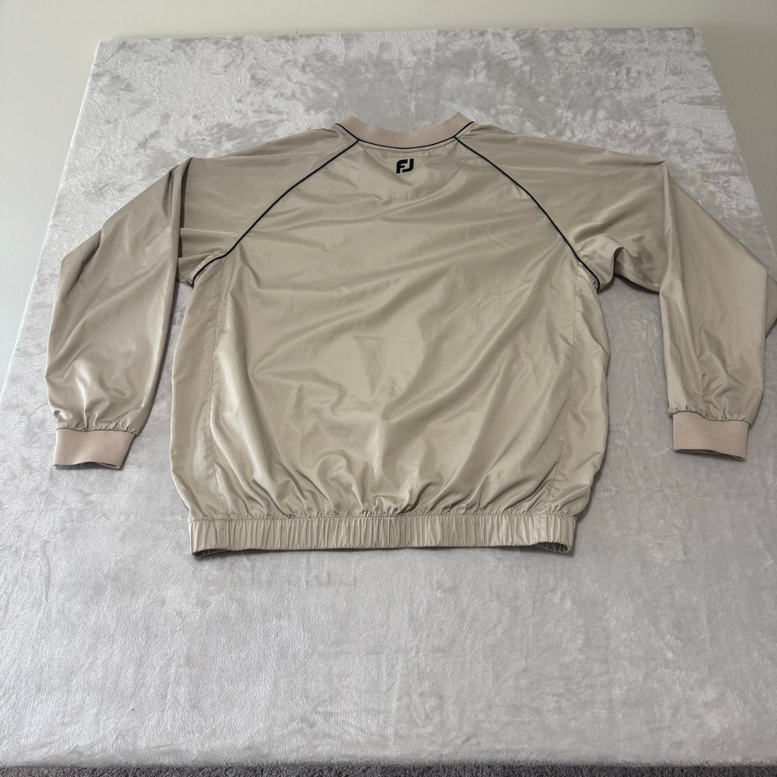 Footjoy FootJoy Men's Long Sleeve Pullover Golf Windbreaker L Tan Size US L / EU 52-54 / 3 - 3 Thumbnail