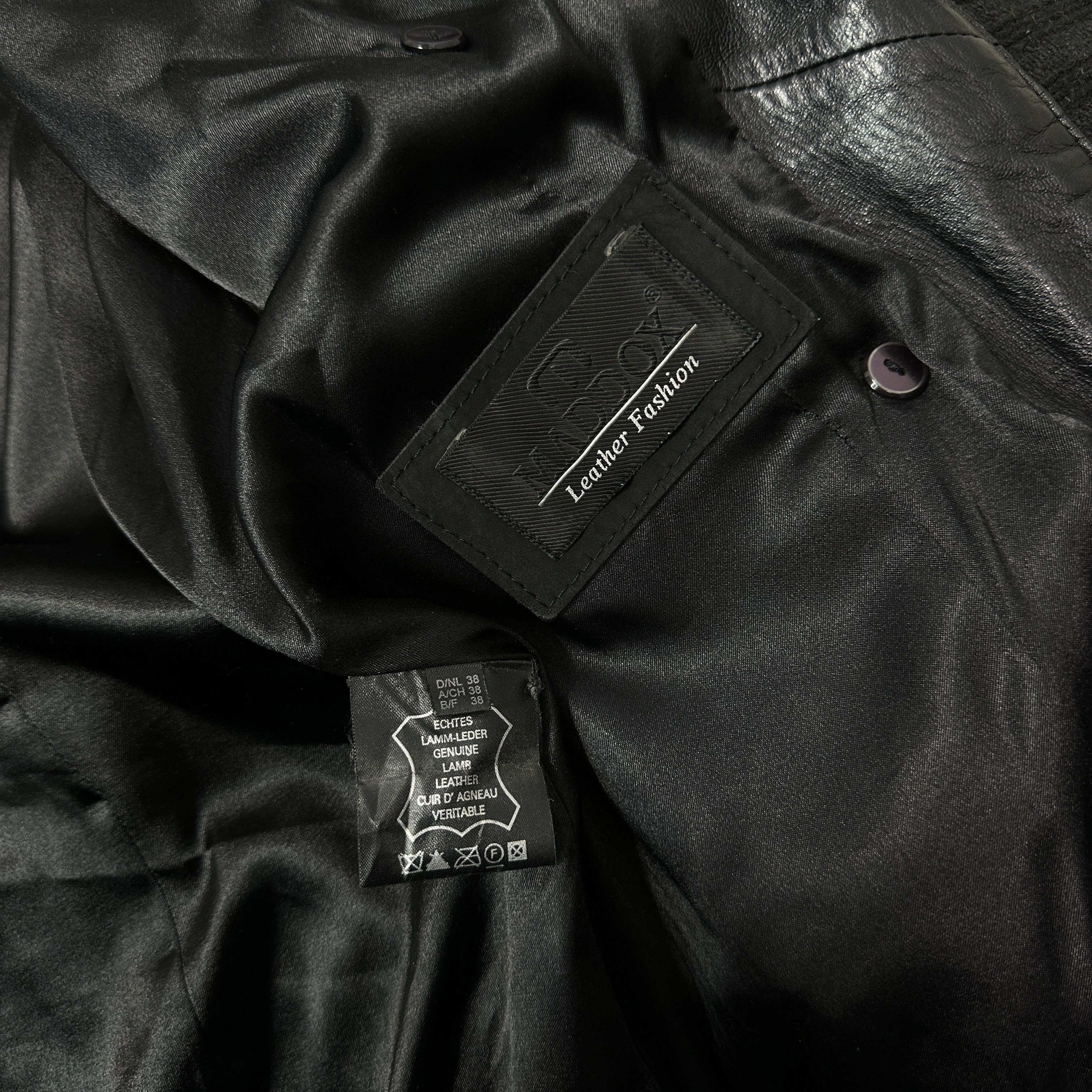 Vintage Vintage Avant Garde Grunge Leather Big Collar Jacket Y2K Size M / US 6-8 / IT 42-44 - 9 Thumbnail