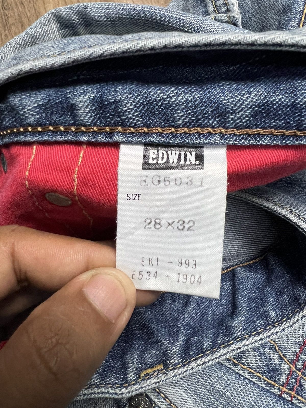 Edwin VINTAGE Edwin BLUE TRIP 503 Bootcut Red Zipper Jeans (43) Size US 28 / EU 44 - 11 Thumbnail