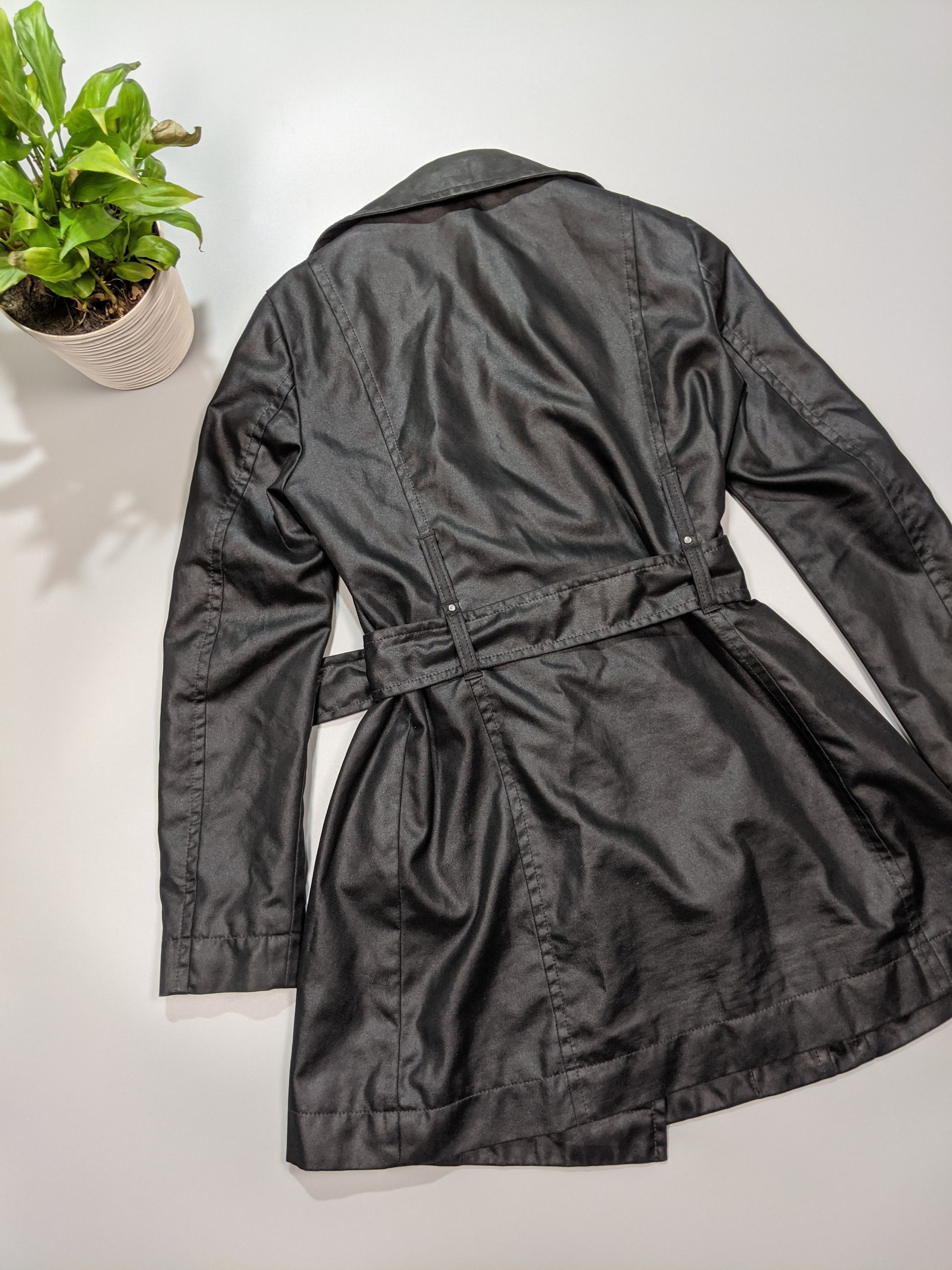 Miss Sixty Miss Sixty Vintage 90s` Women's Black Fitted Trench Coat Size M / US 6-8 / IT 42-44 - 7 Thumbnail
