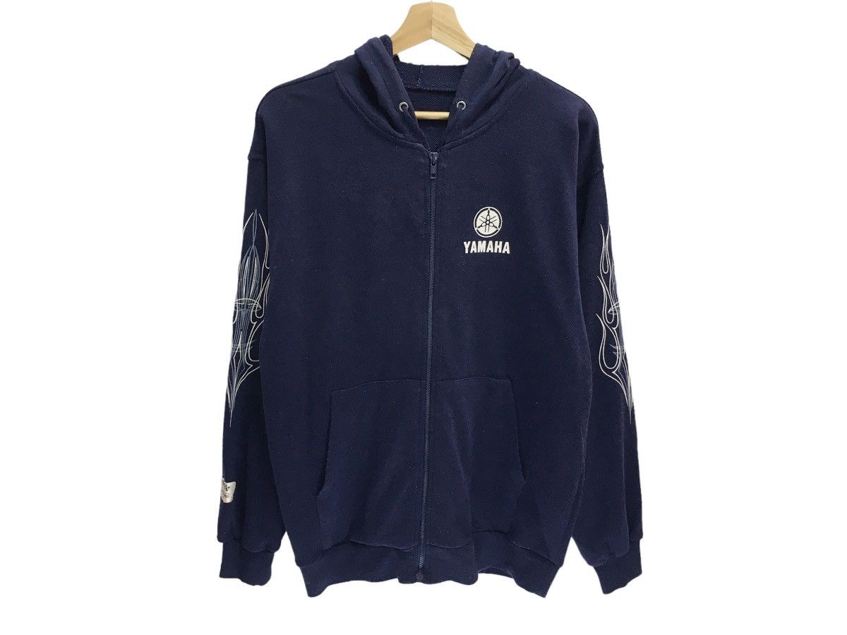 image of Vintage 90's Yamaha Sweater Hoodie in Blue, Men's (Size Medium)
