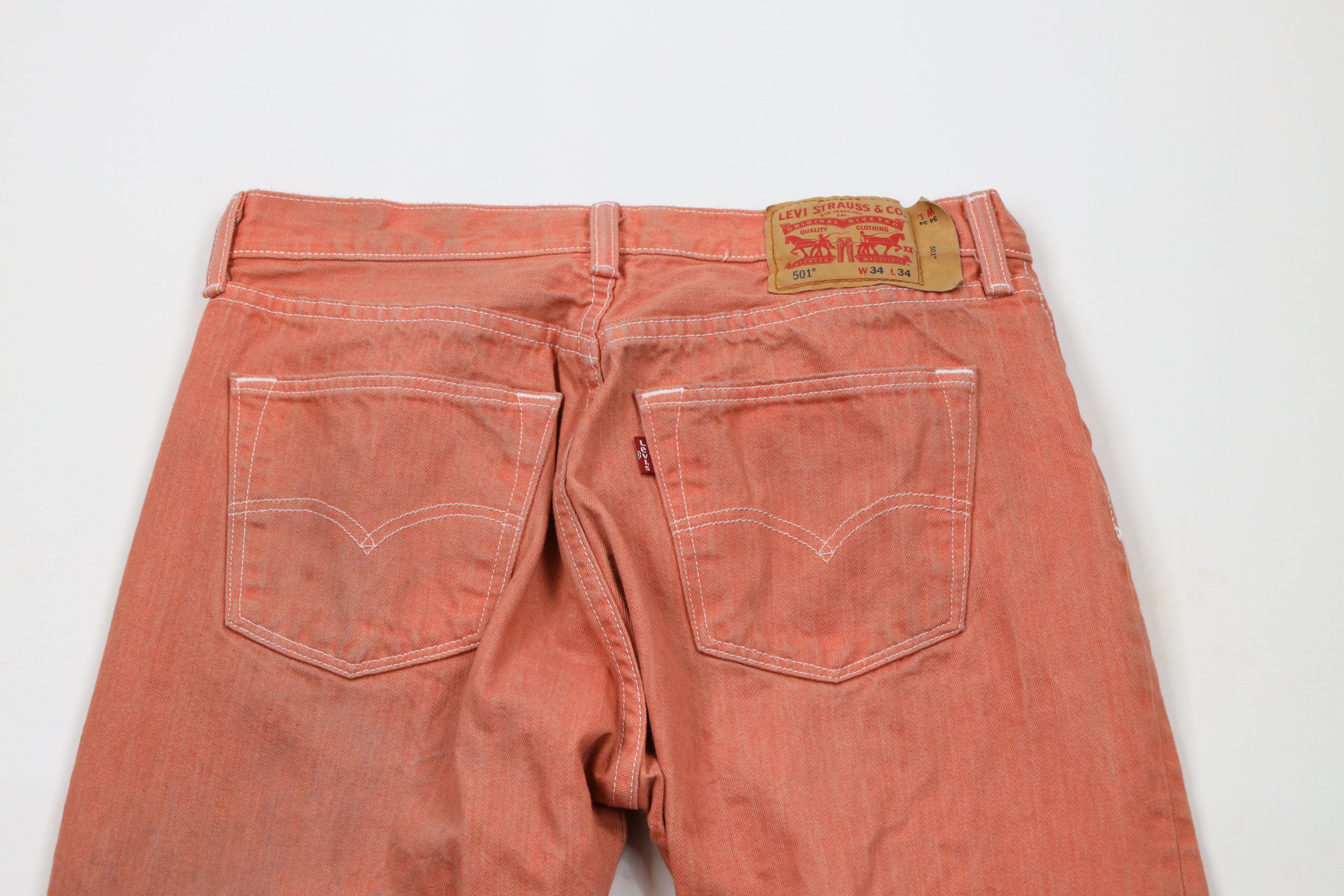 Levi's × Vintage Vintage Y2K Levis 501xx Fly Original Straight Leg Jeans Size US 32 / EU 48 - 11 Thumbnail