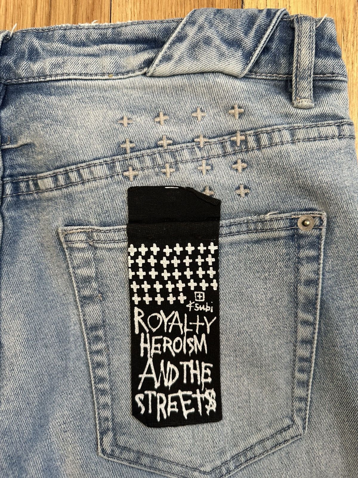 Ksubi Ksubi Knee Distress Blue Denim Jeans Size 31 Size US 31 - 4 Thumbnail