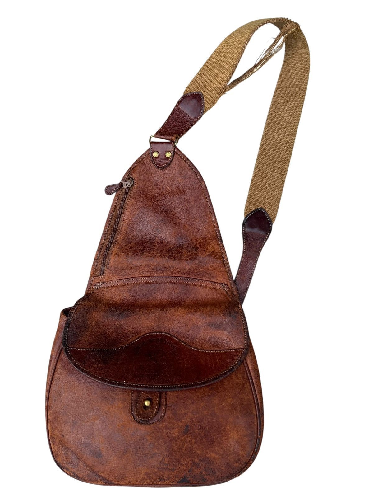 Leather Distressed Patina Leather Cross Body Bag Marley Hodgson Size ONE SIZE - 6 Thumbnail