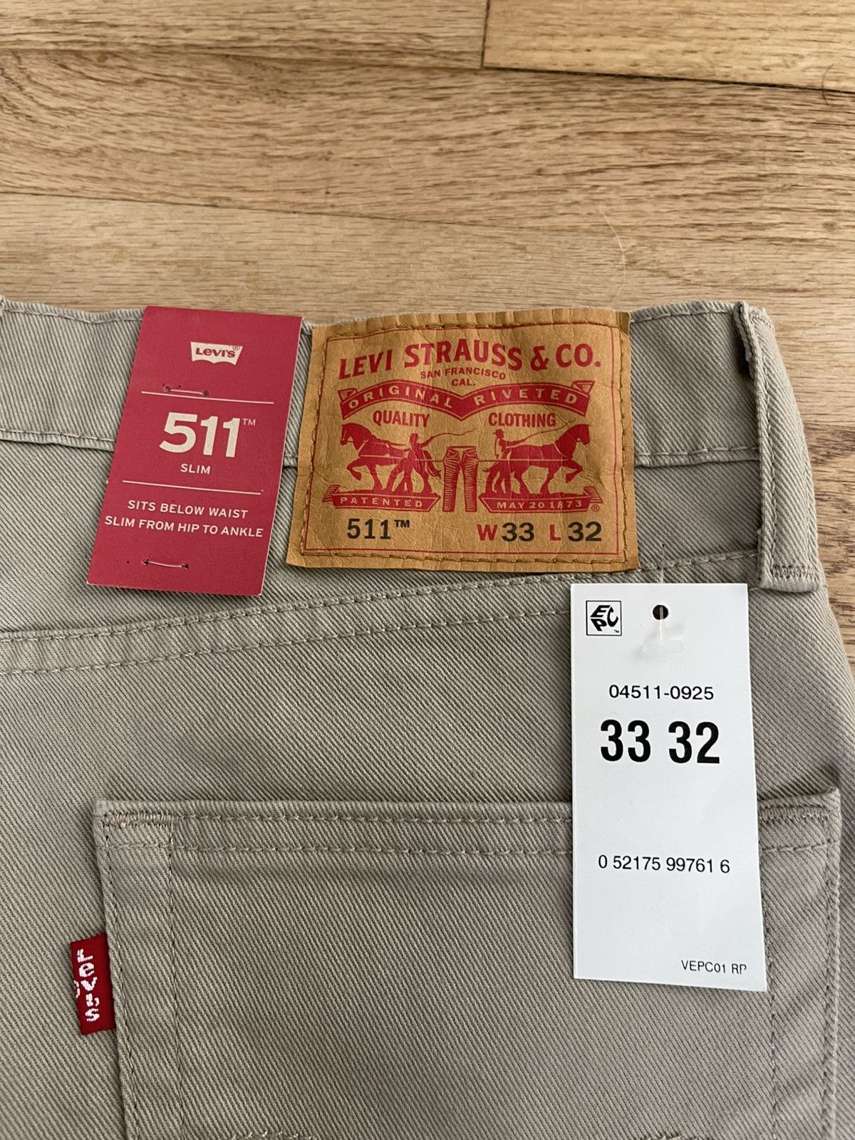 Levi's Levis 511 Khaki Size 33 Size US 33 - 3 Thumbnail