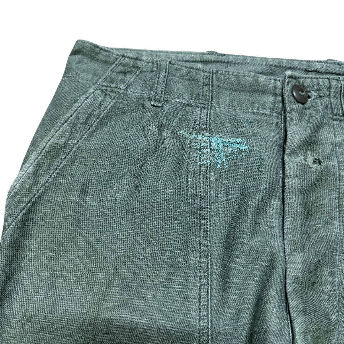 Vintage Vintage 80s OG107 Us Army Fatigue Pants Repaired Size US 34 / EU 50 - 4 Thumbnail